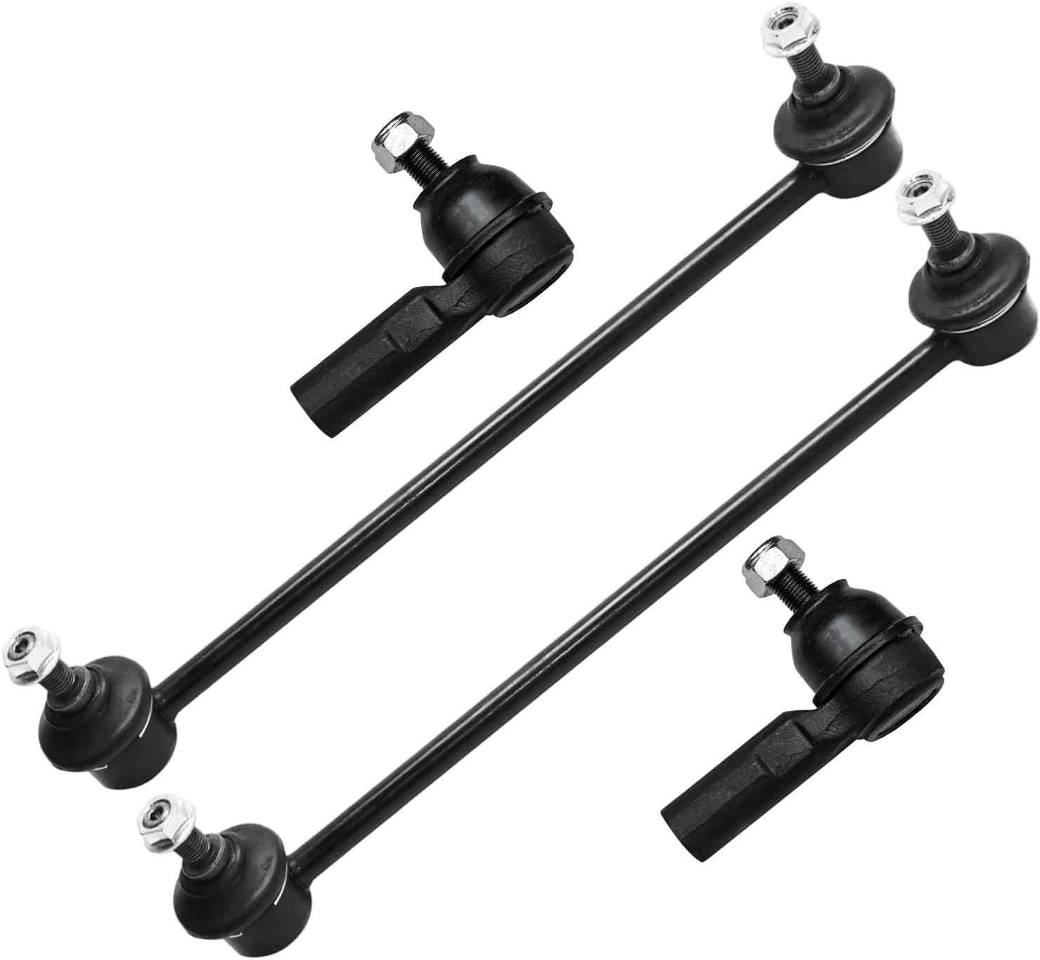 4pc Front Sway Bar Links Outer Tie Rods Suspension Kit