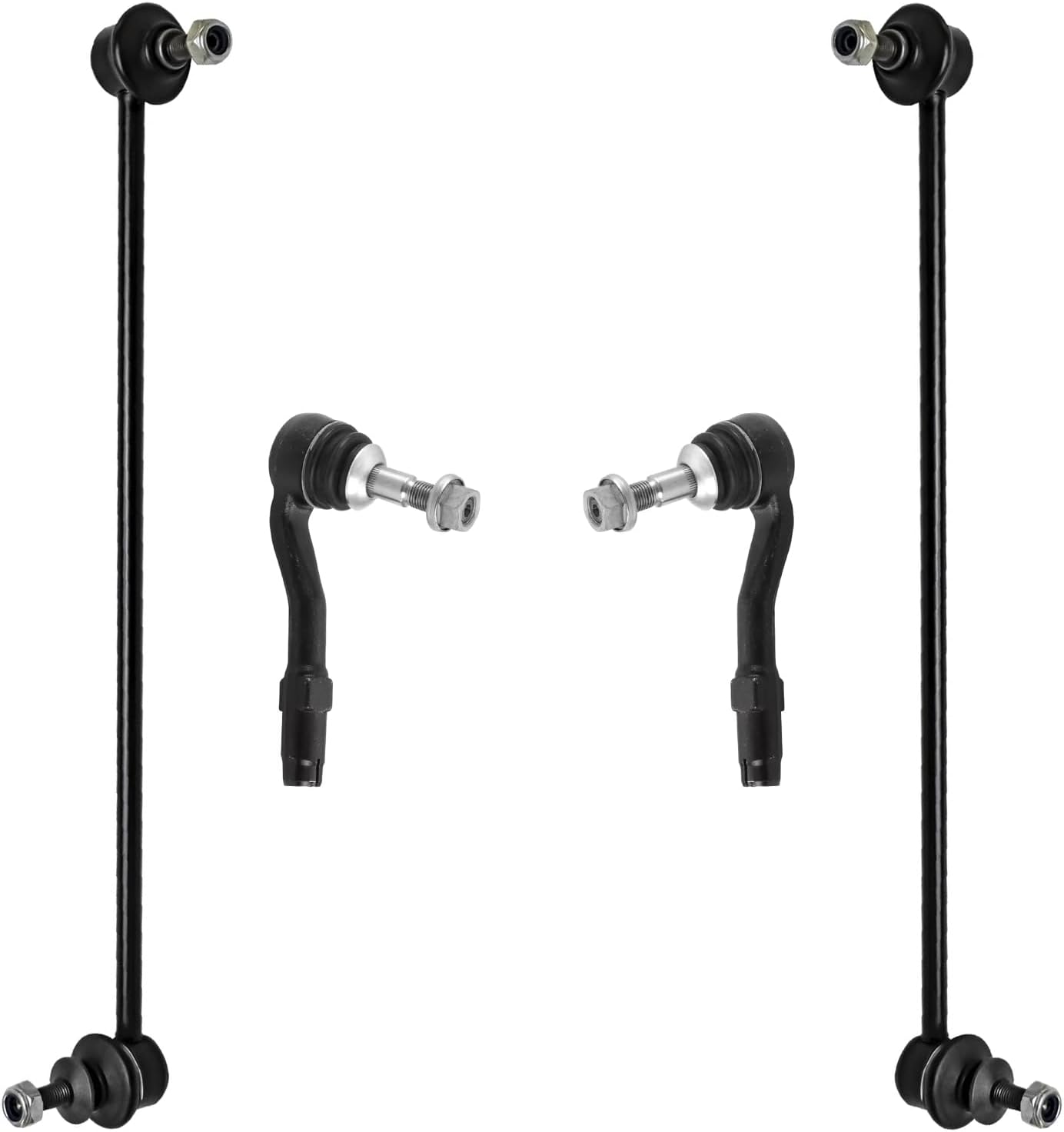 4pc Front Sway Bar Links Outer Tie Rods Suspension Kit