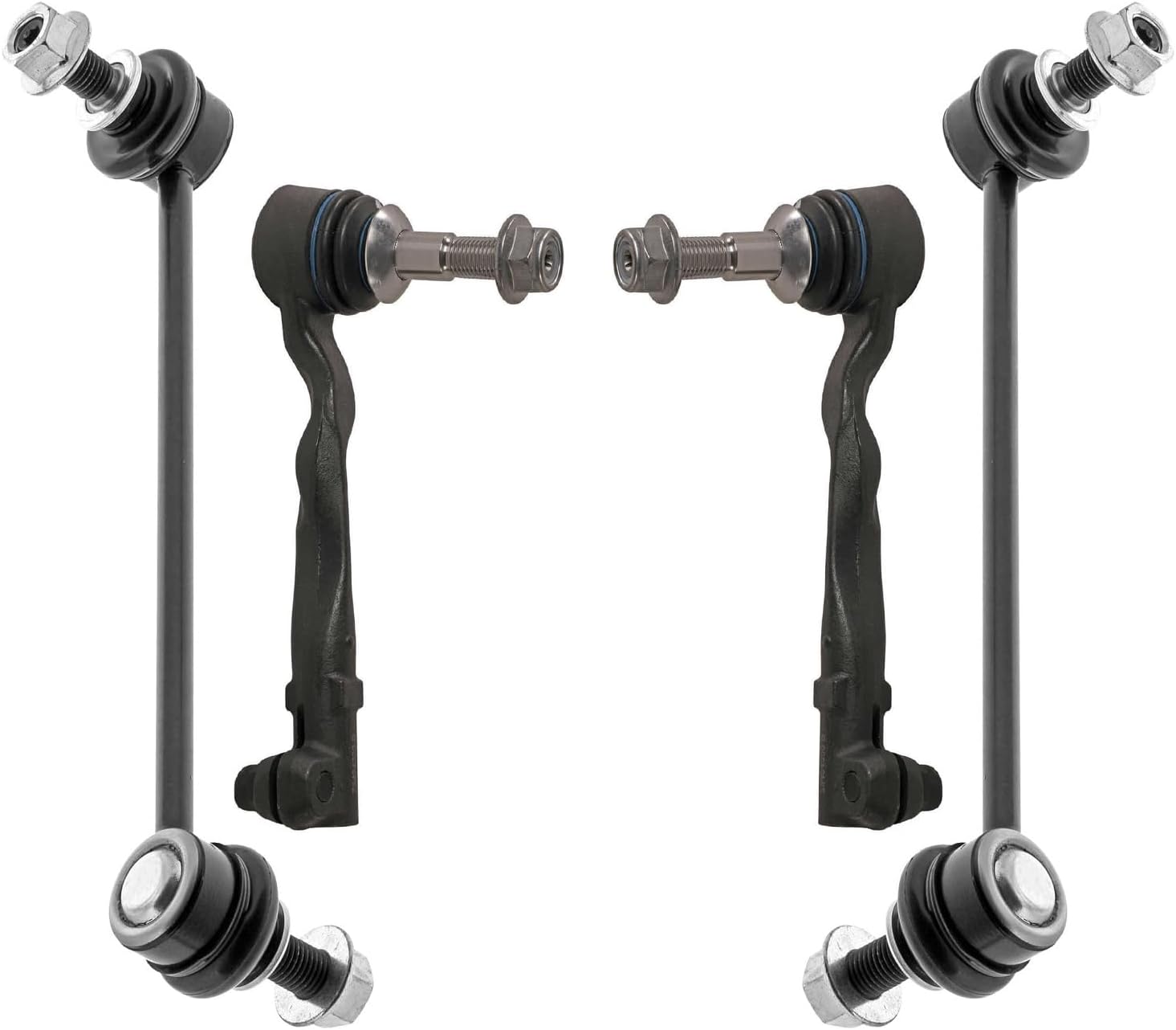 4pc Front Sway Bar Links Outer Tie Rods Suspension Kit
