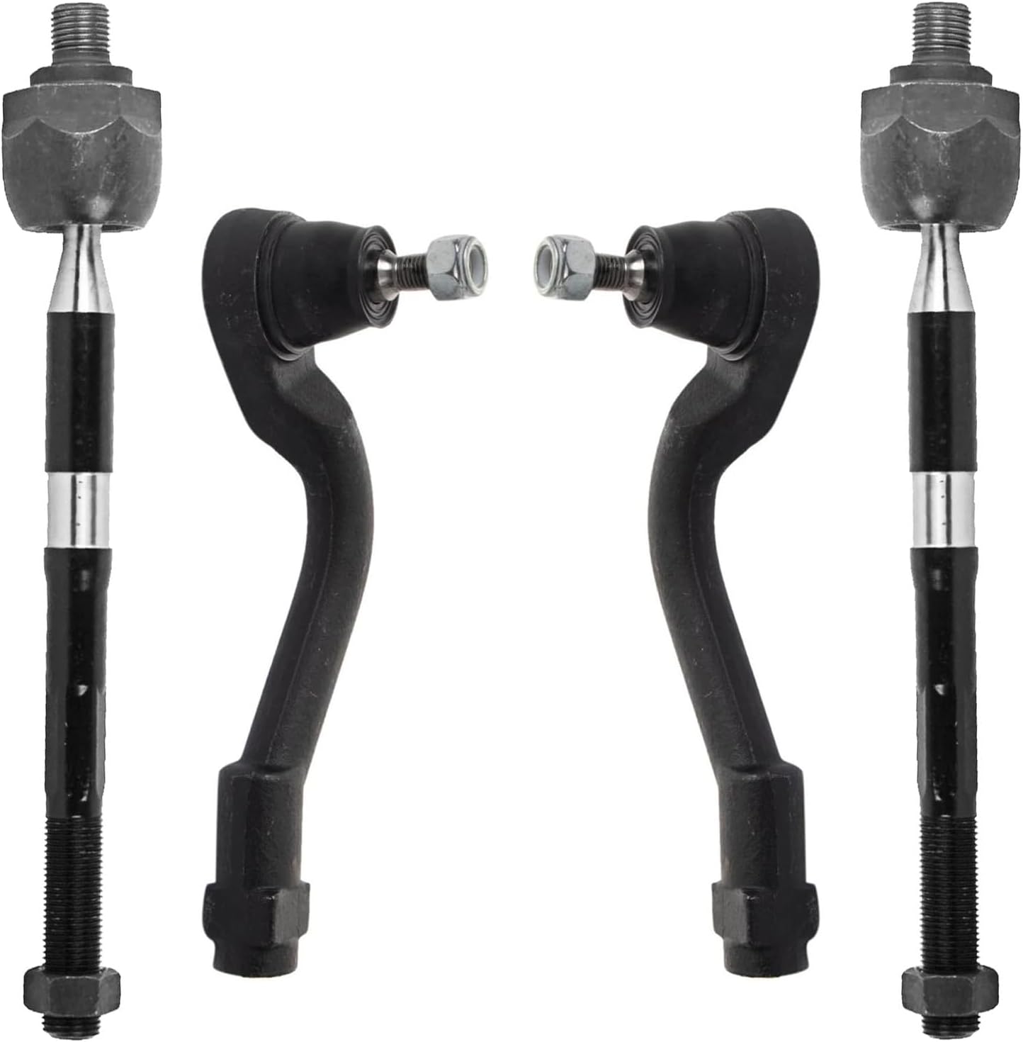 4pc Front Inner Outer Tie Rods Suspension Kit