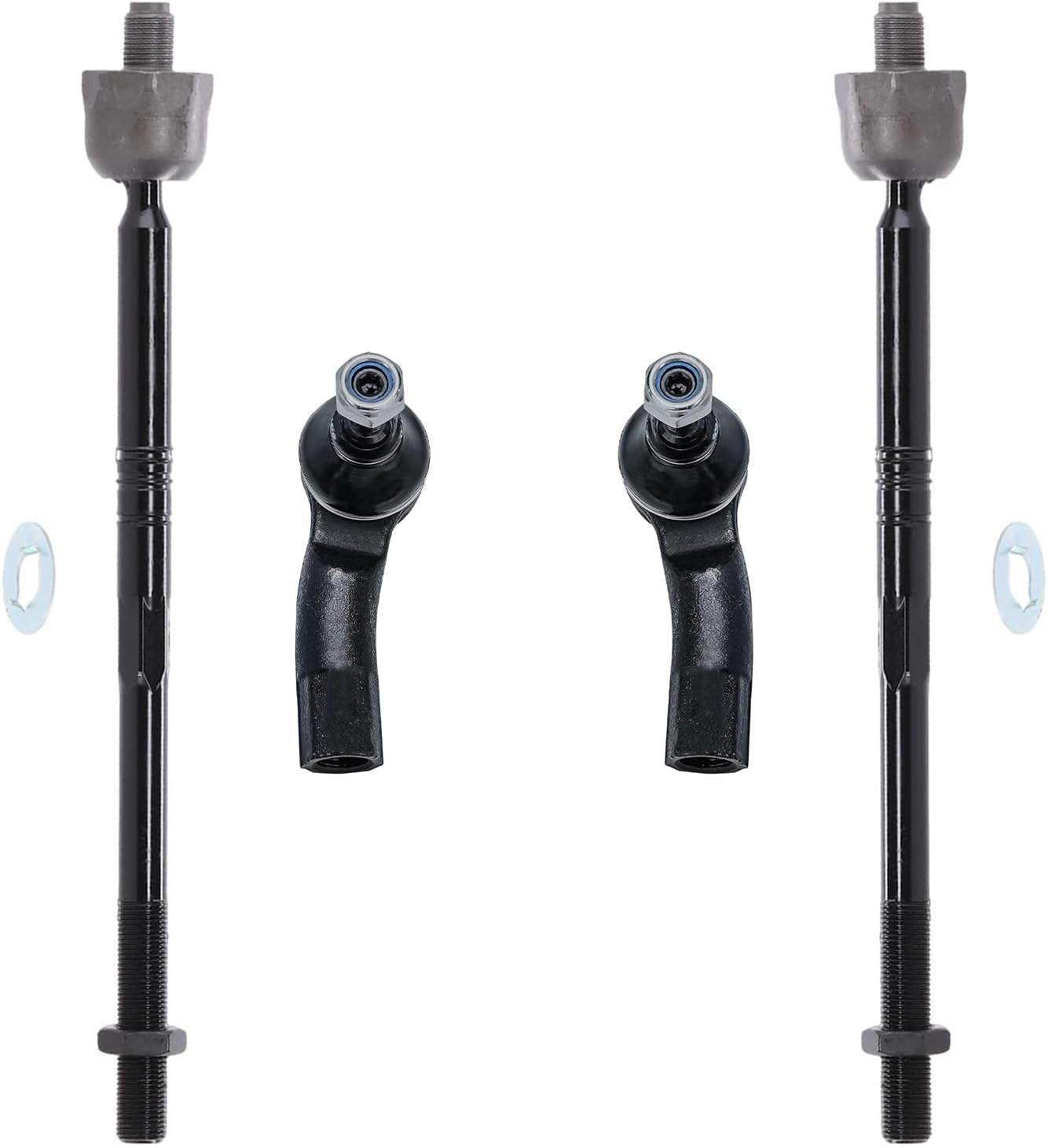 4pc Front Inner Outer Tie Rods Suspension Kit