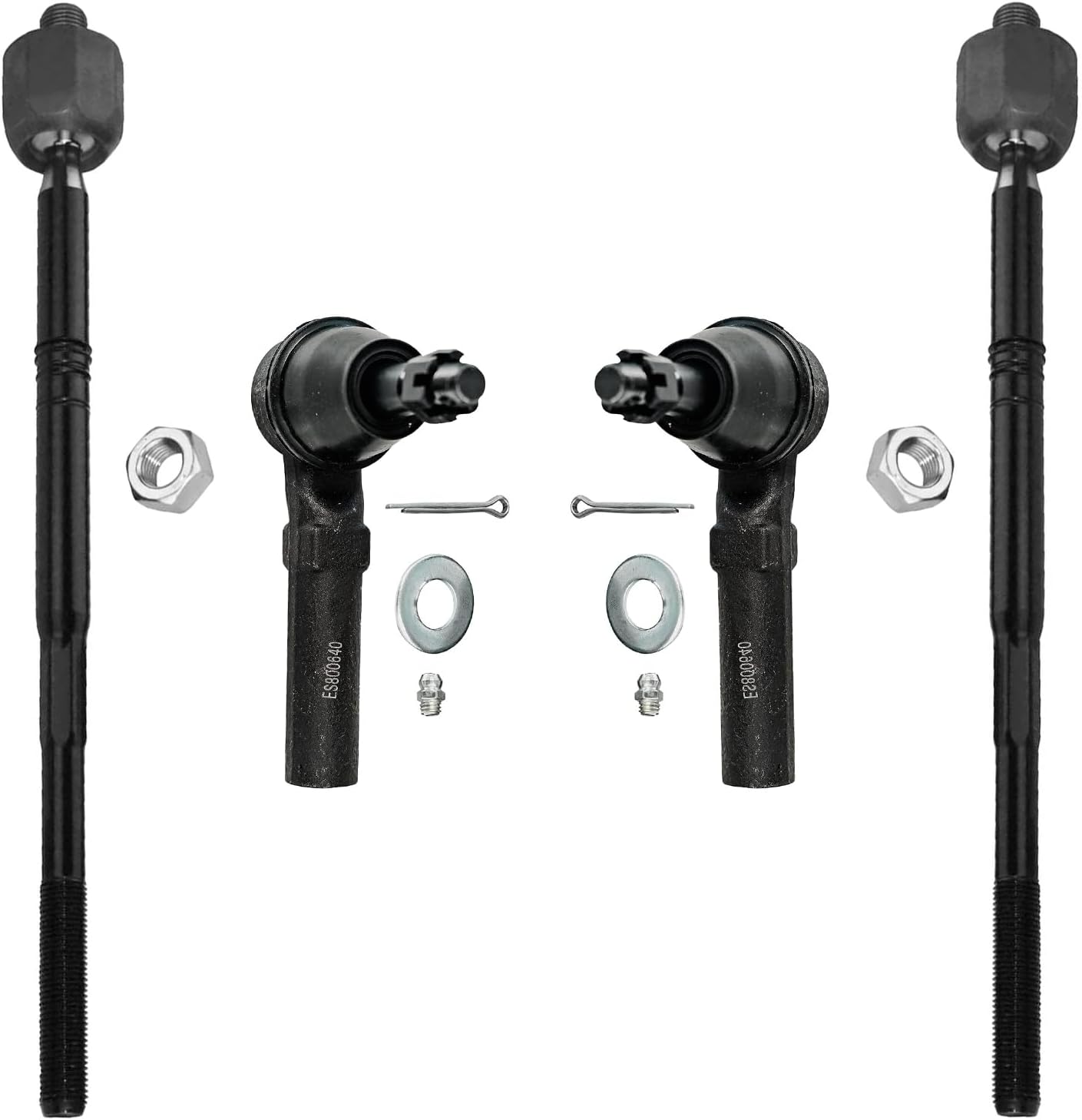 4pc Front Inner Outer Tie Rods Suspension Kit