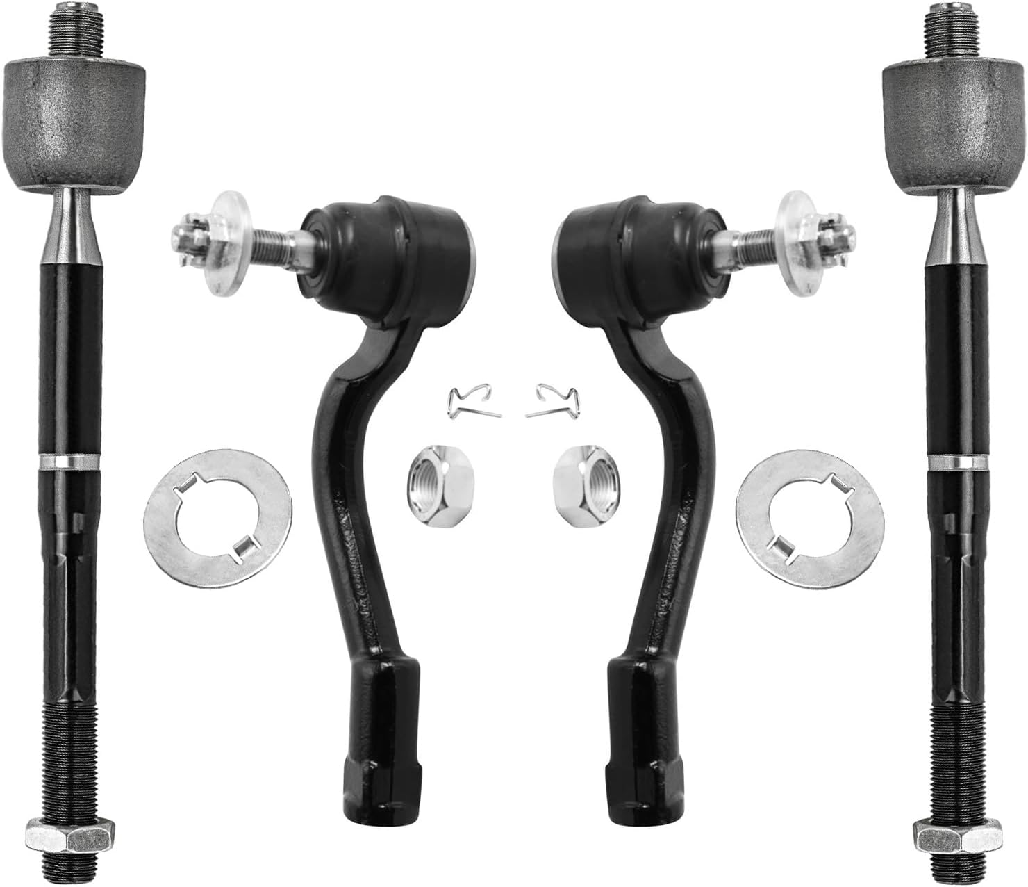 4pc Front Inner Outer Tie Rods Suspension Kit