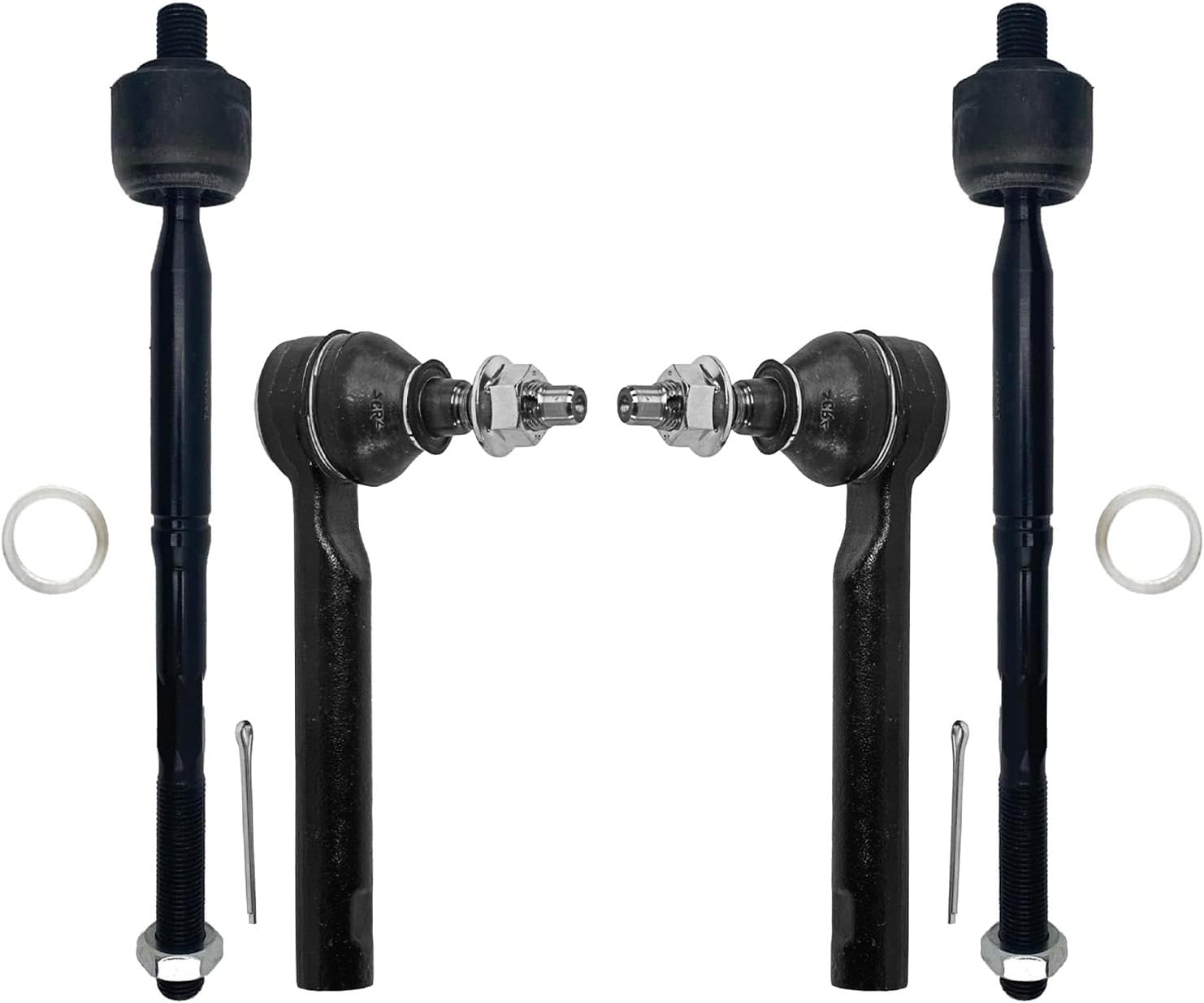 4pc Front Inner Outer Tie Rods Suspension Kit