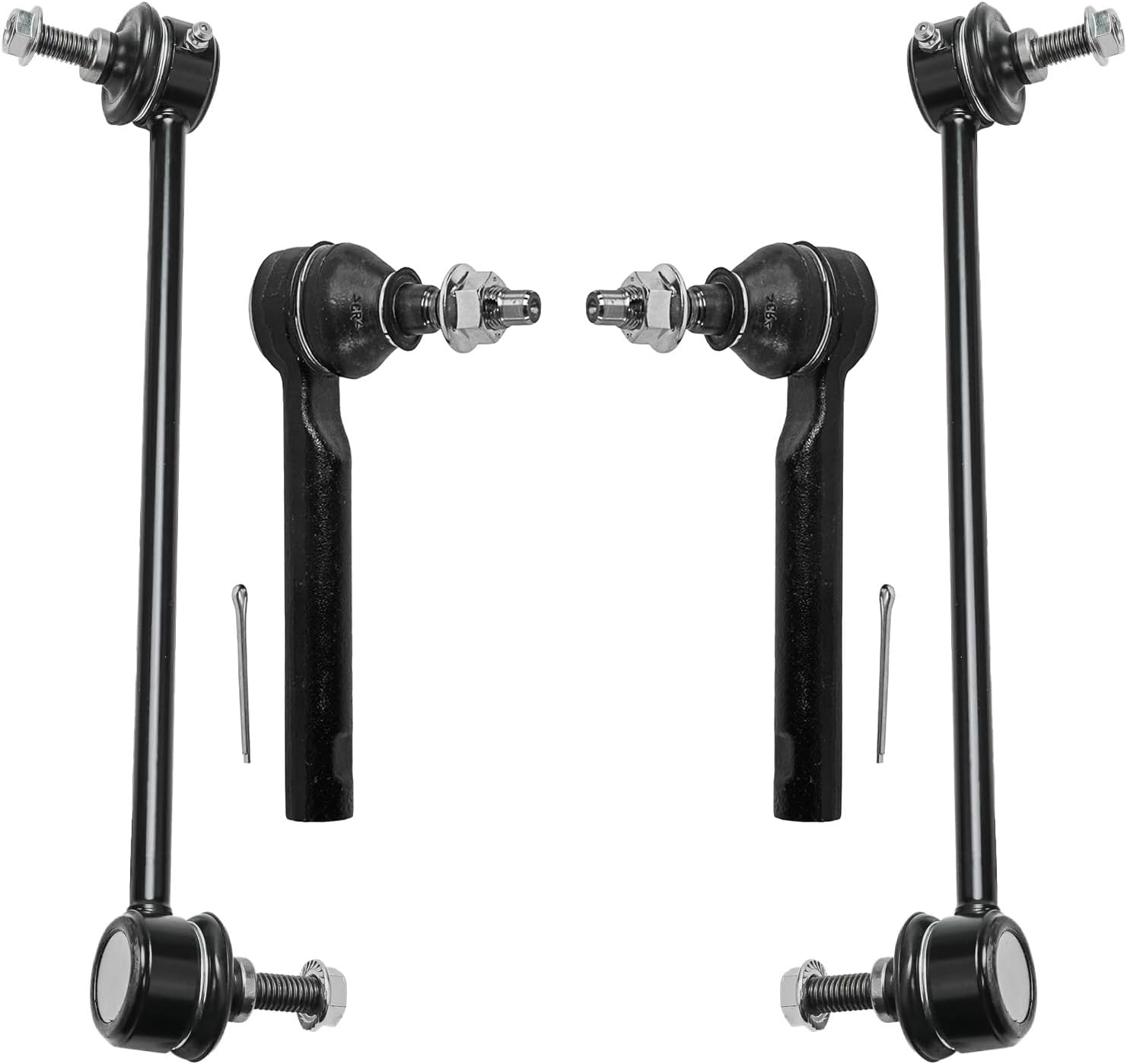 4pc Front Sway Bar Links Outer Tie Rods Suspension Kit