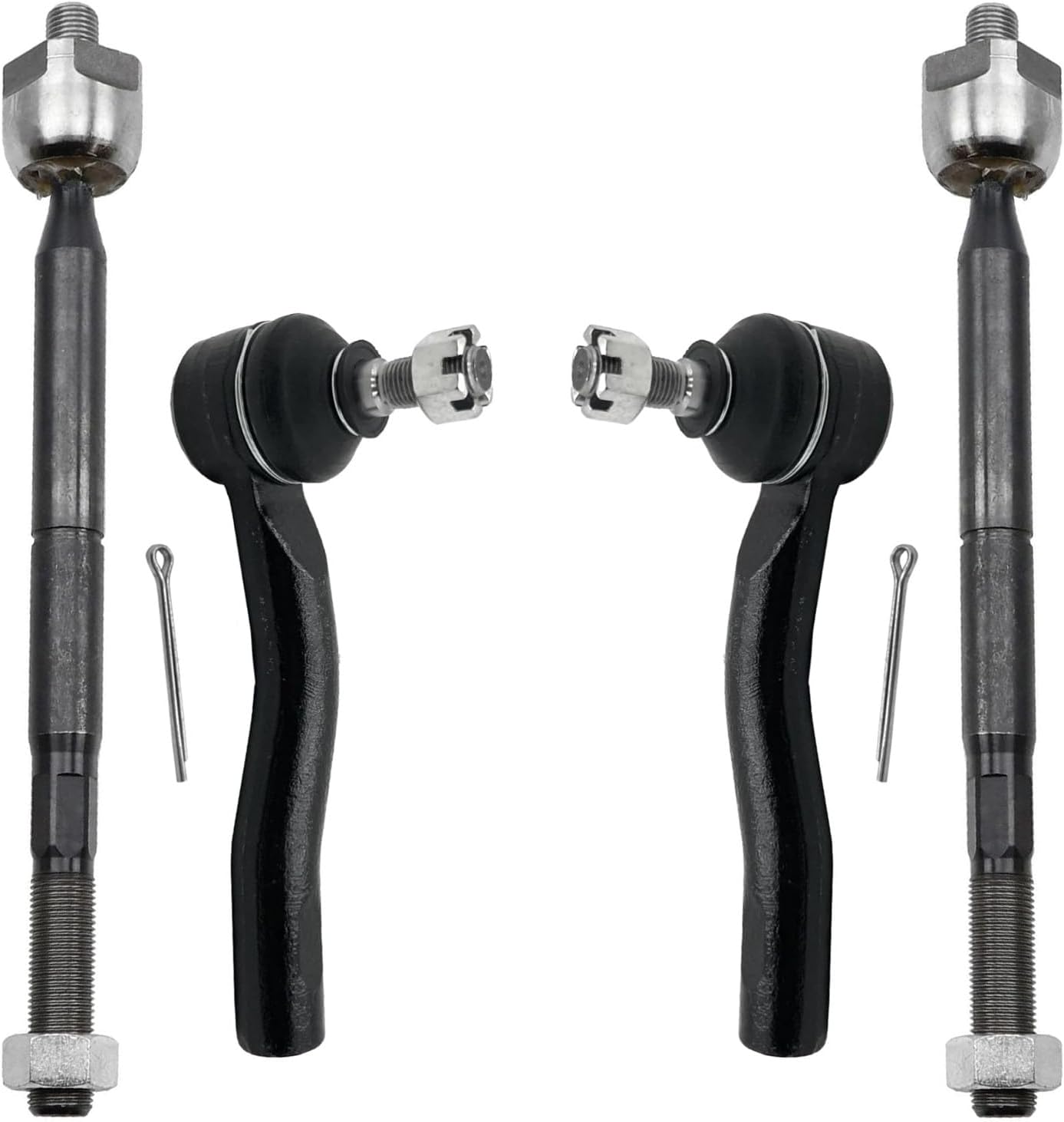 4pc Front Inner Outer Tie Rods Suspension Kit