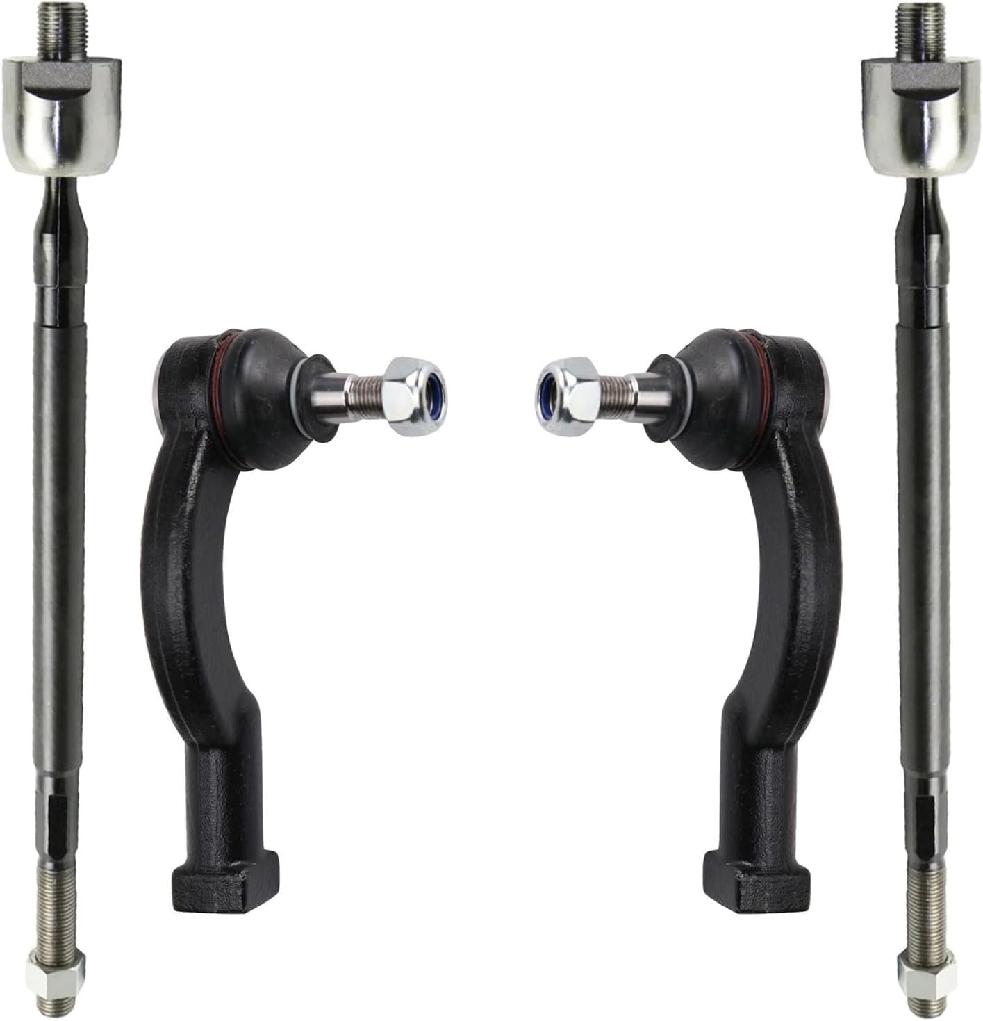 4pc Front Inner Outer Tie Rods Suspension Kit