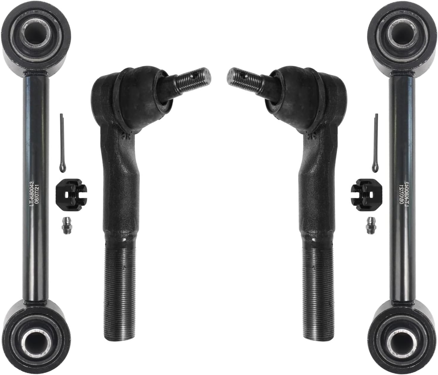 4pc Front Sway Bar Links Outer Tie Rods Suspension Kit