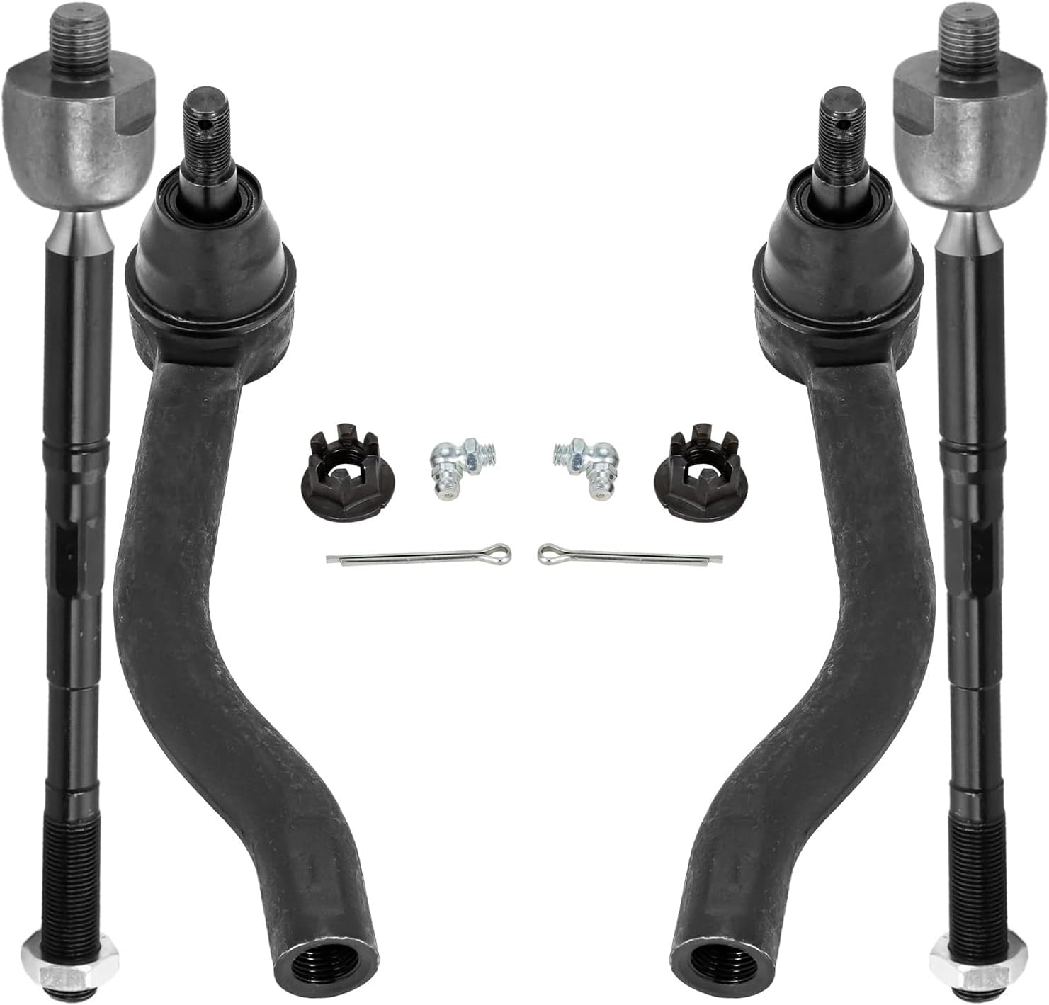 4pc Front Inner Outer Tie Rods Suspension Kit