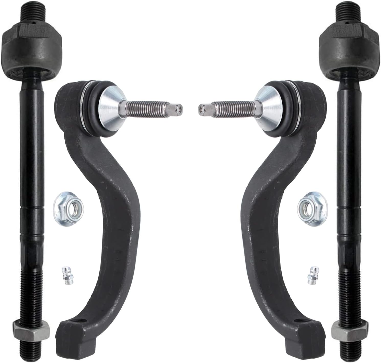 4pc Front Inner Outer Tie Rods Suspension Kit
