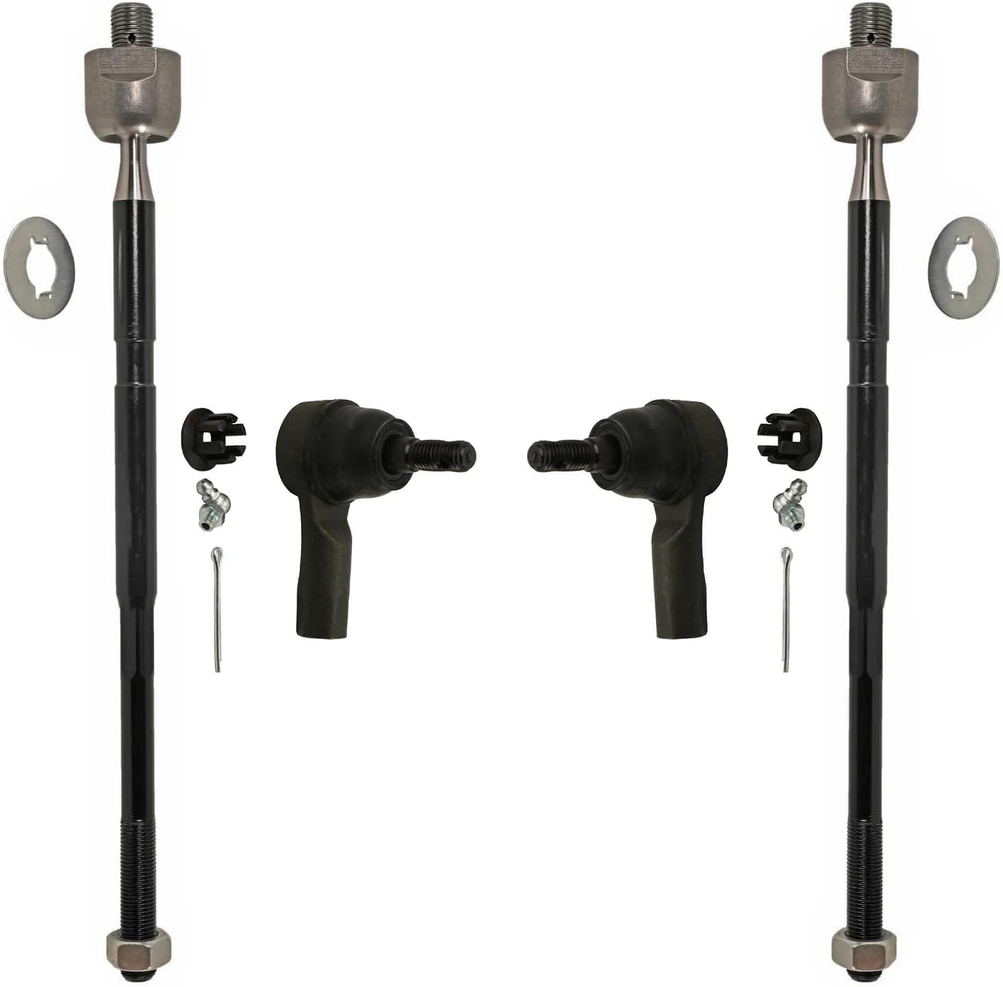 4pc Front Inner Outer Tie Rods Suspension Kit