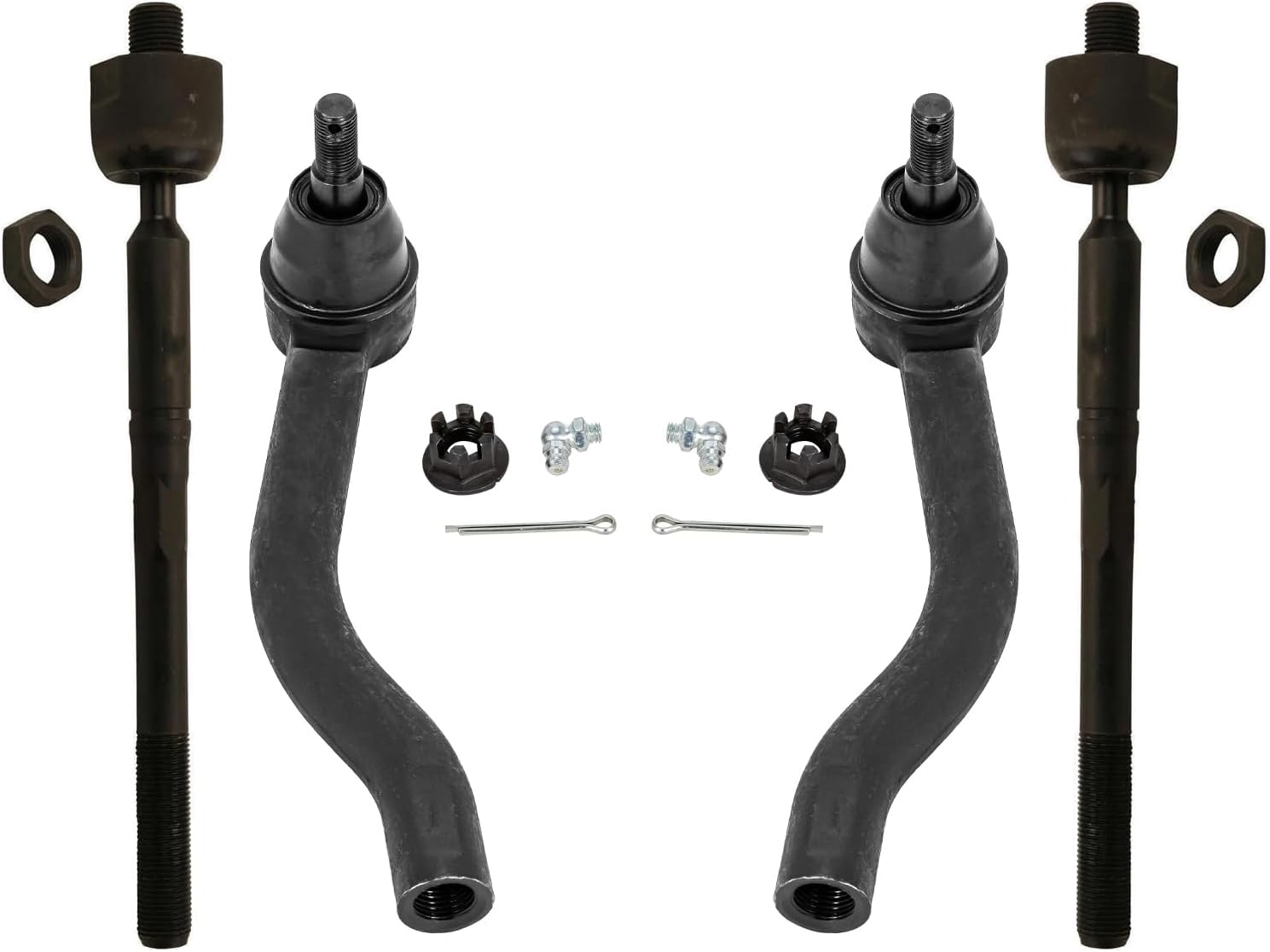 4pc Front Inner Outer Tie Rods Suspension Kit