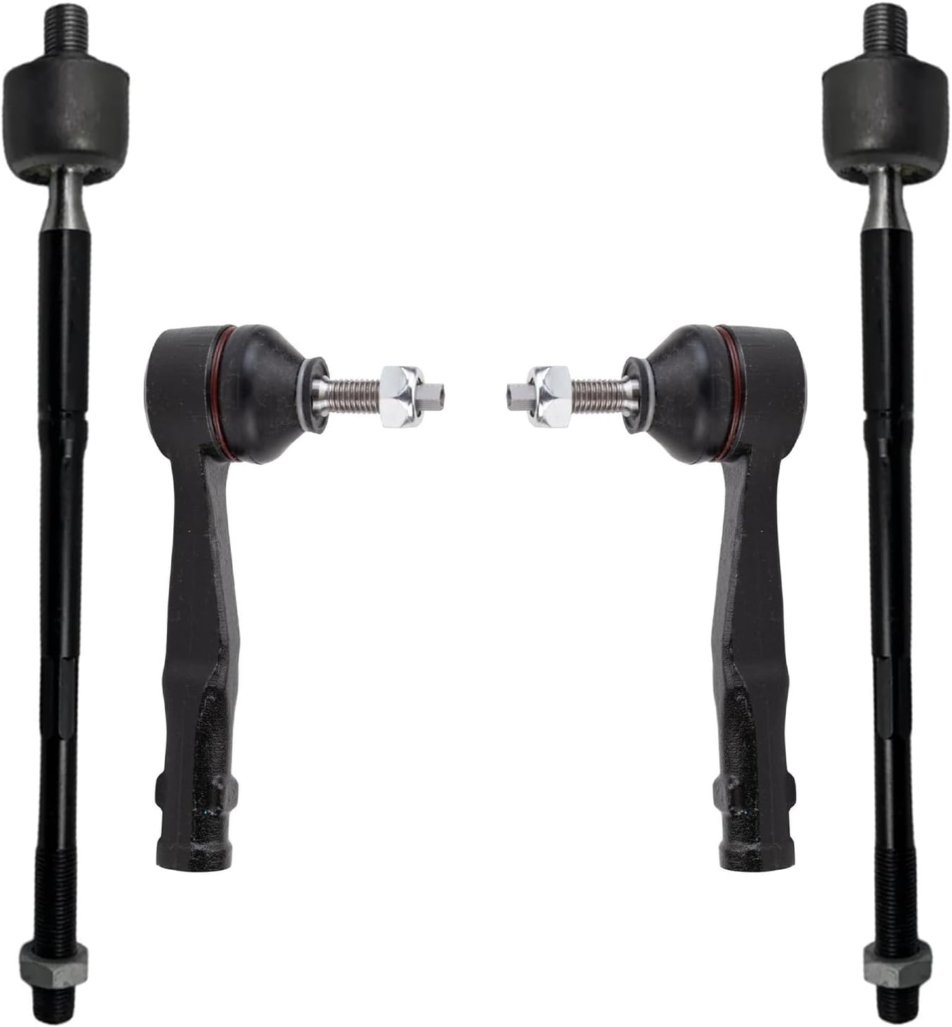 4pc Front Inner Outer Tie Rods Suspension Kit