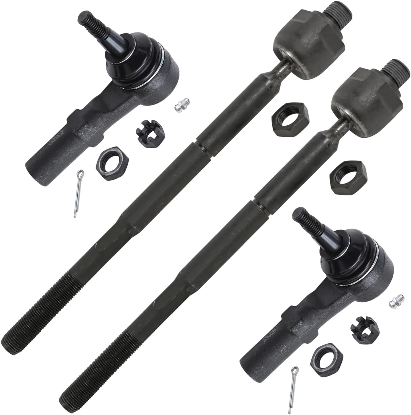 4pc Front Inner Outer Tie Rods Suspension Kit
