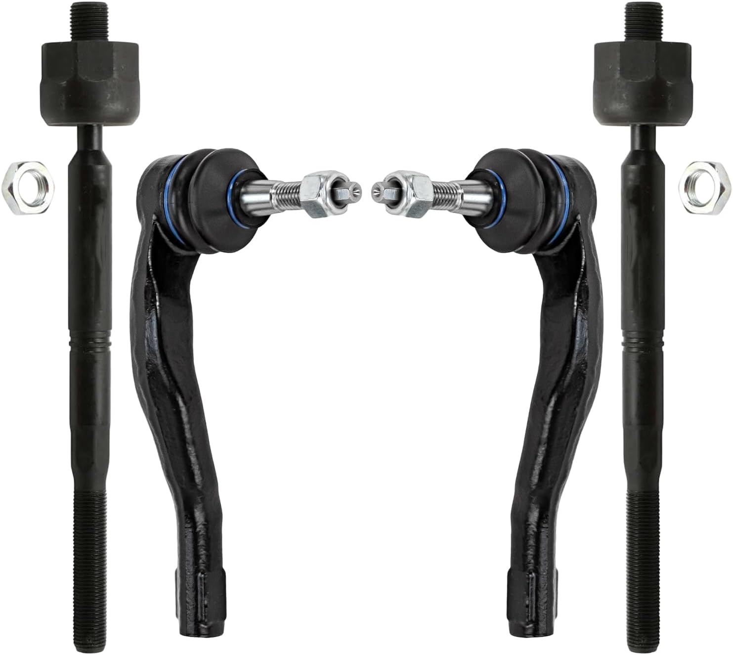 4pc Front Inner Outer Tie Rods Suspension Kit