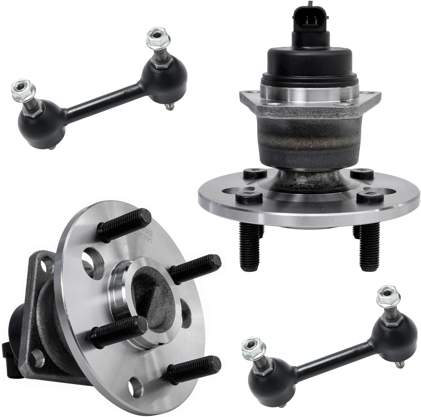 4pc Rear Wheel Hub and Bearings Sway Bar Links Suepension Kit