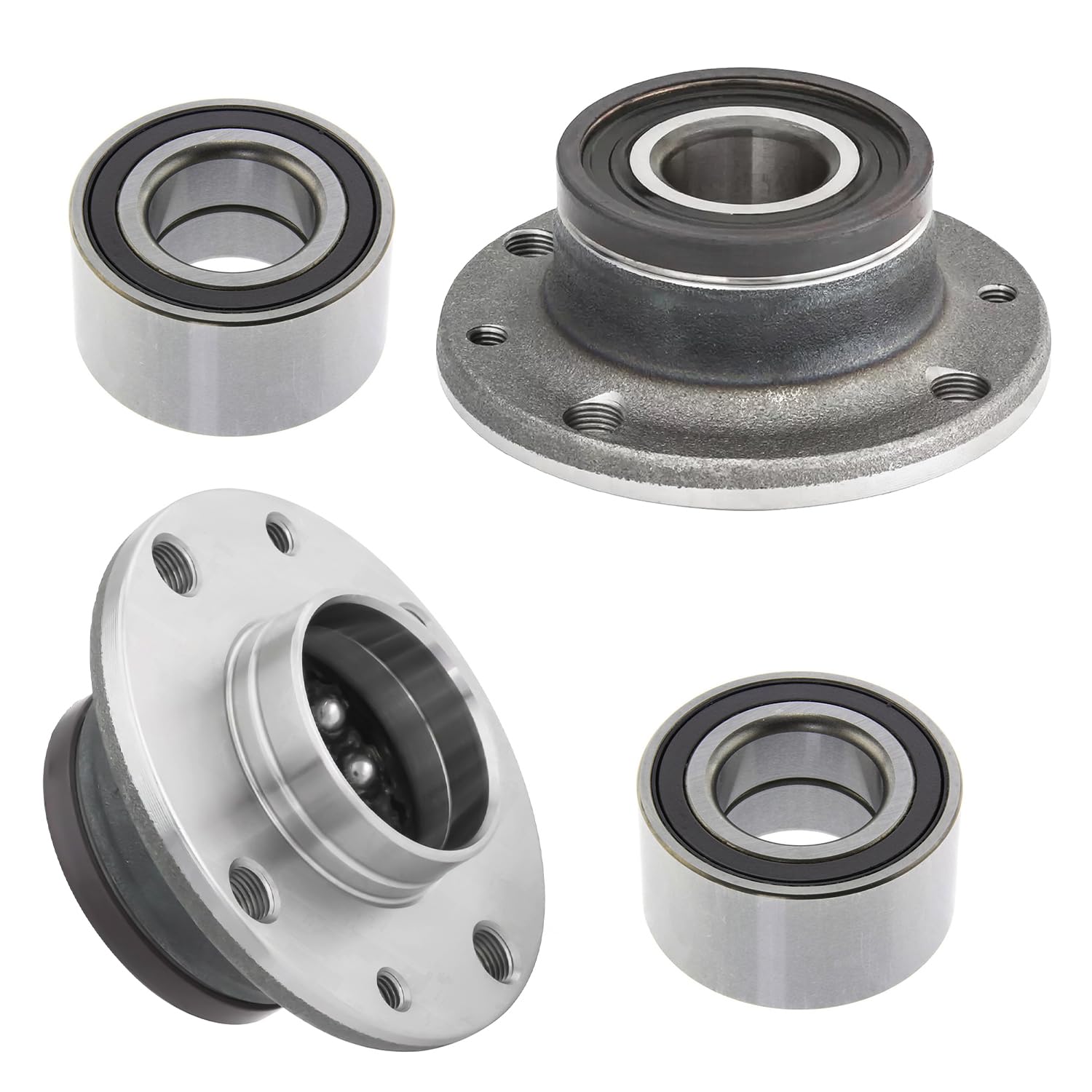 Evan-Fischer Front Wheel Hubs Pair – For Nissan Versa 2012-2021 (4-Lug) – Direct Replacement – 1-Year Warranty