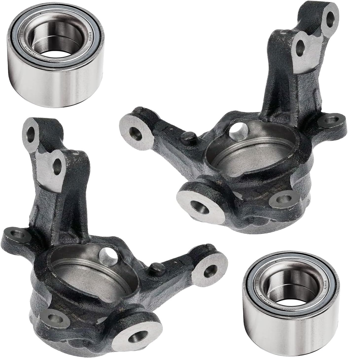 4pc Front Steering Knuckles Wheel Bearings Suspension Kit