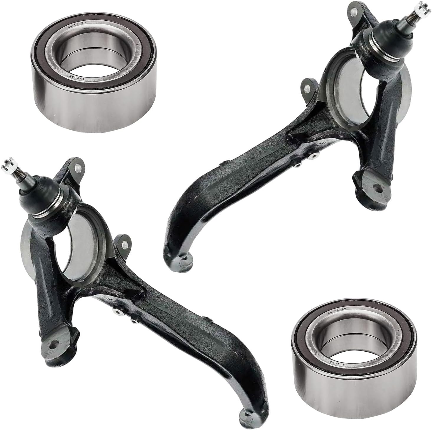 4pc Front Steering Knuckles Wheel Bearings Suspension Kit