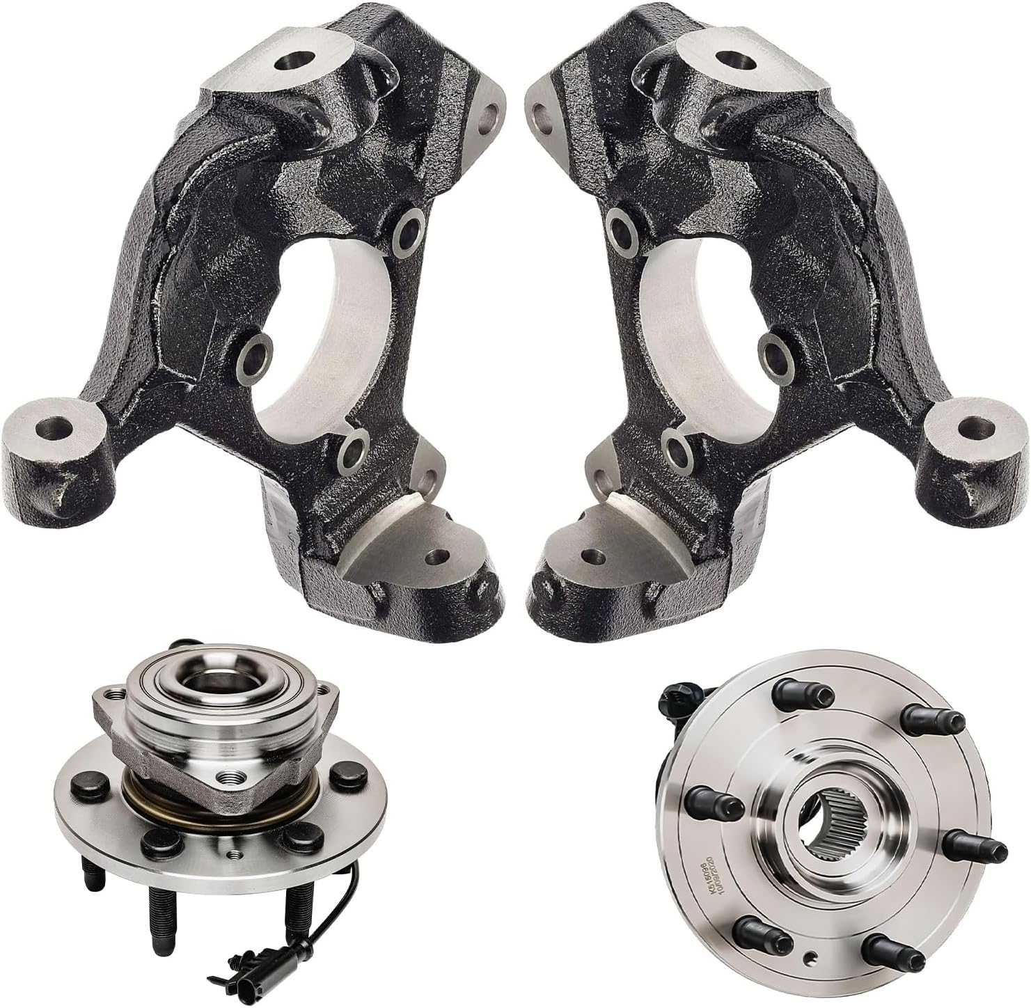 4pc Front Steering Knuckles and Wheel Hub Bearings Kit