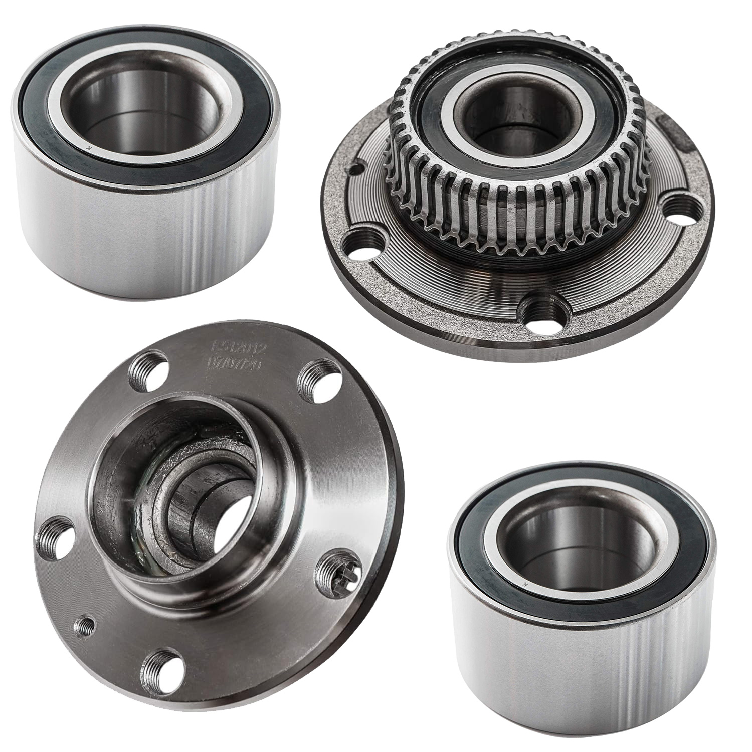 4pc Front Wheel Bearings Rear Wheel Hub and Bearings Kit