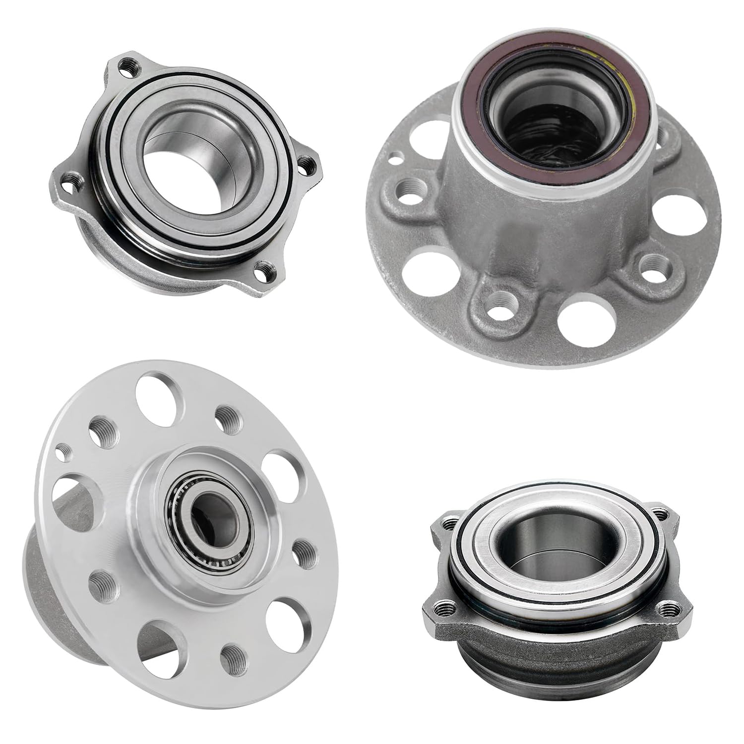 4pc Front Wheel Hub and Bearings Rear Wheel Bearing Modules Suspension Kit