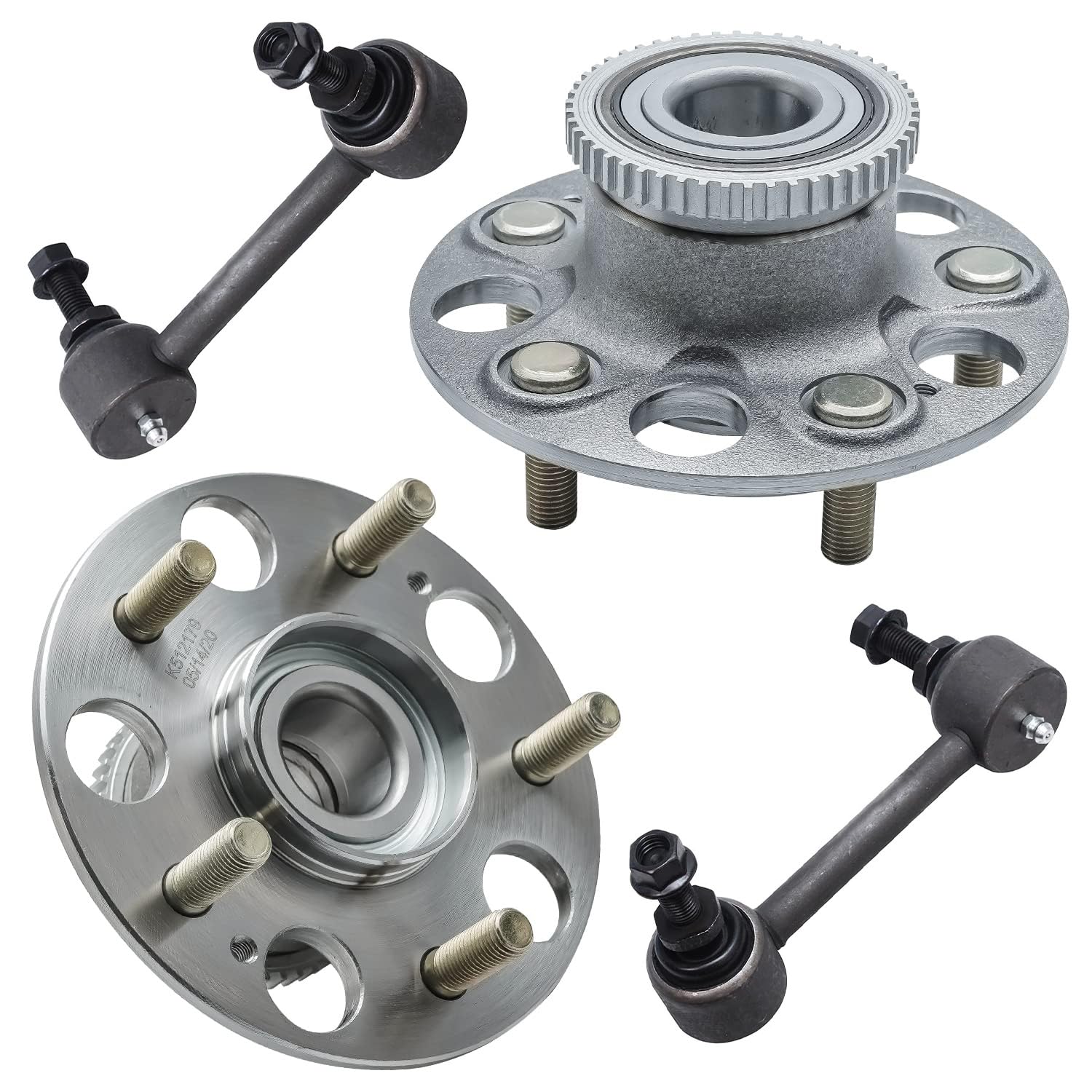 4pc Rear Wheel Hub and Bearings Sway Bar Links Suspension Kit