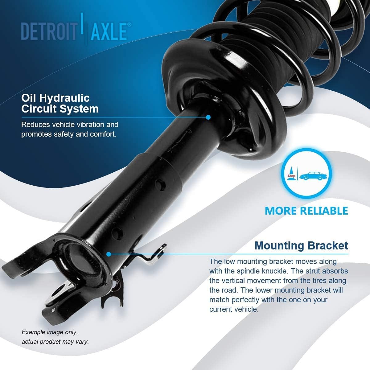 Detroit Axle Suspension Strut and Coil Spring Assembly 532287 — image 9