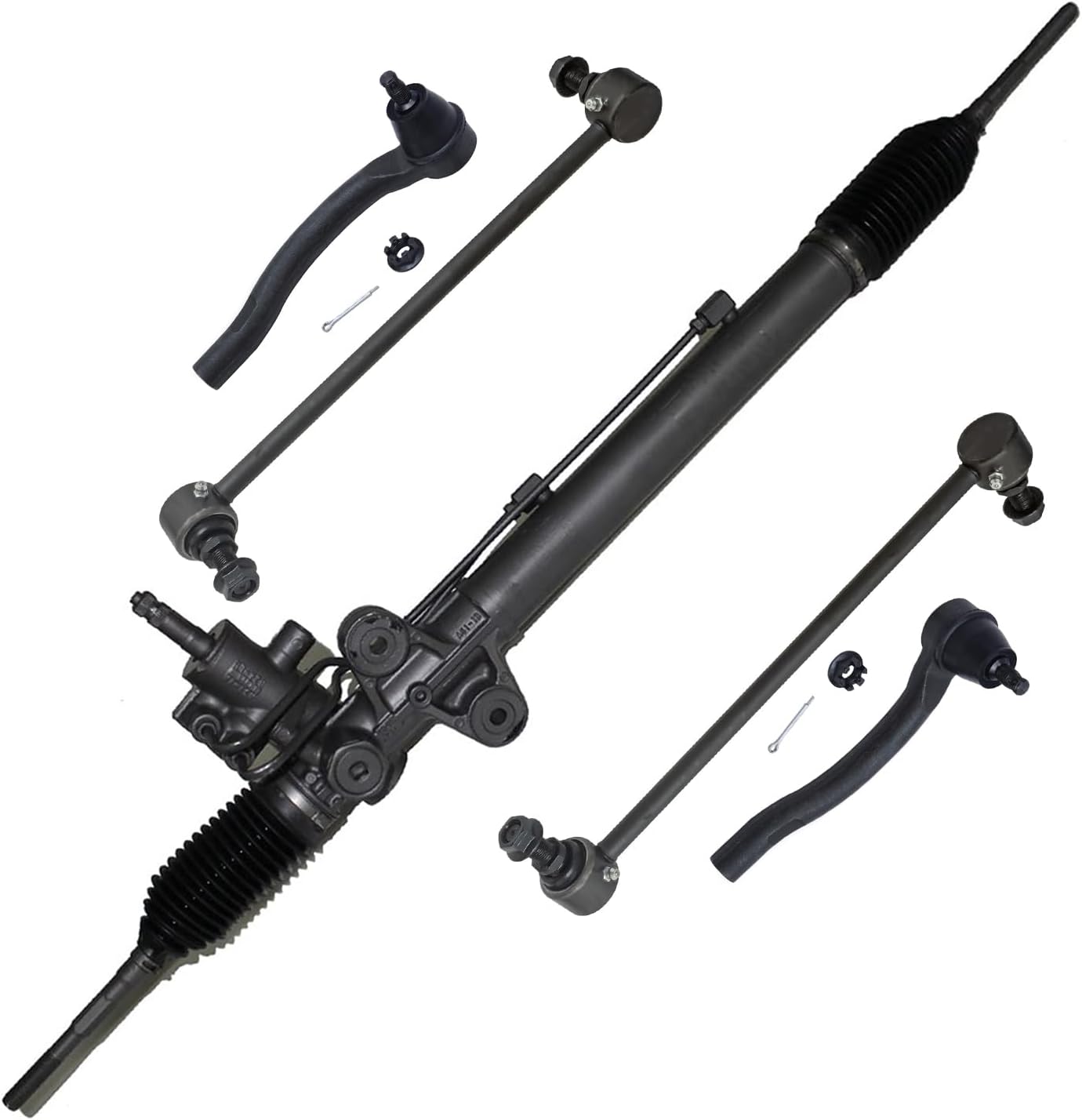 5pc Electric Steering Rack and Pinion Tie Rods Sway Bar Links Suspension Kit