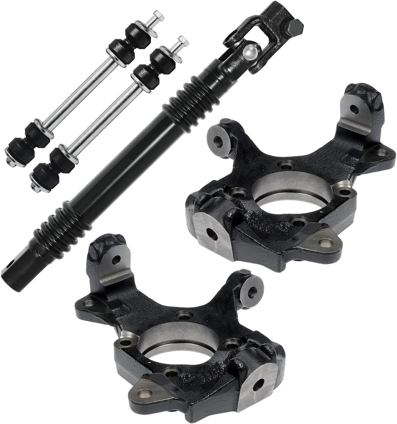 5pc Lower Intermediate Steering Shaft & Knuckles Sway Bar Links Suspension Kit