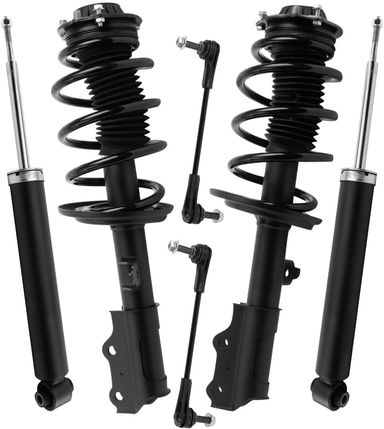 6pc Front Struts Rear Shocks Sway Bar Links Suspension Kit