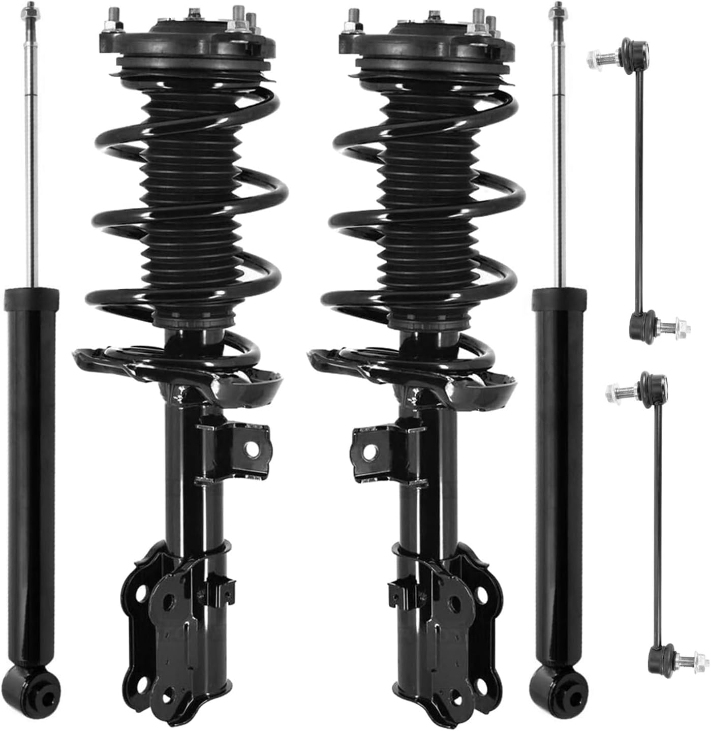 6pc Front Struts Rear Shocks Sway Bar Links Suspension Kit