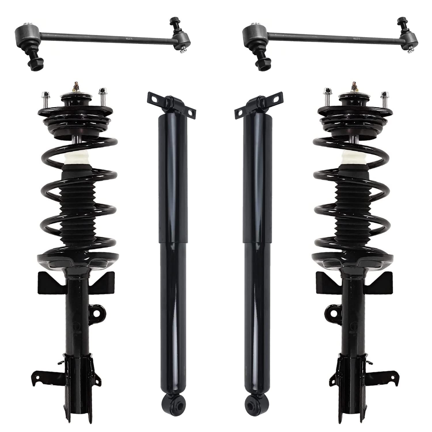 6pc Front Struts Rear Shocks Sway Bar Links Suspension Kit
