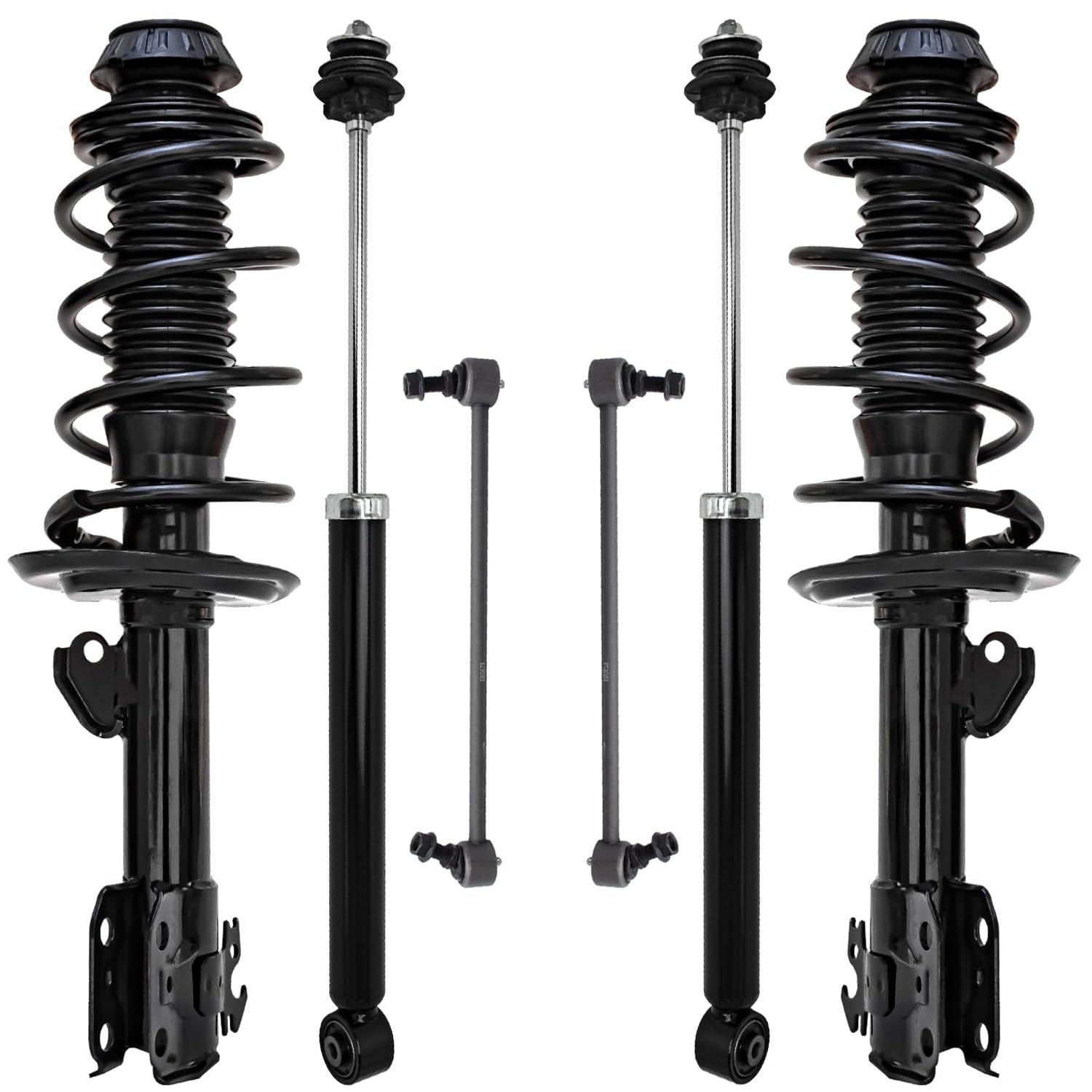 6pc Front Struts Rear Shocks Sway Bar Links Suspension Kit