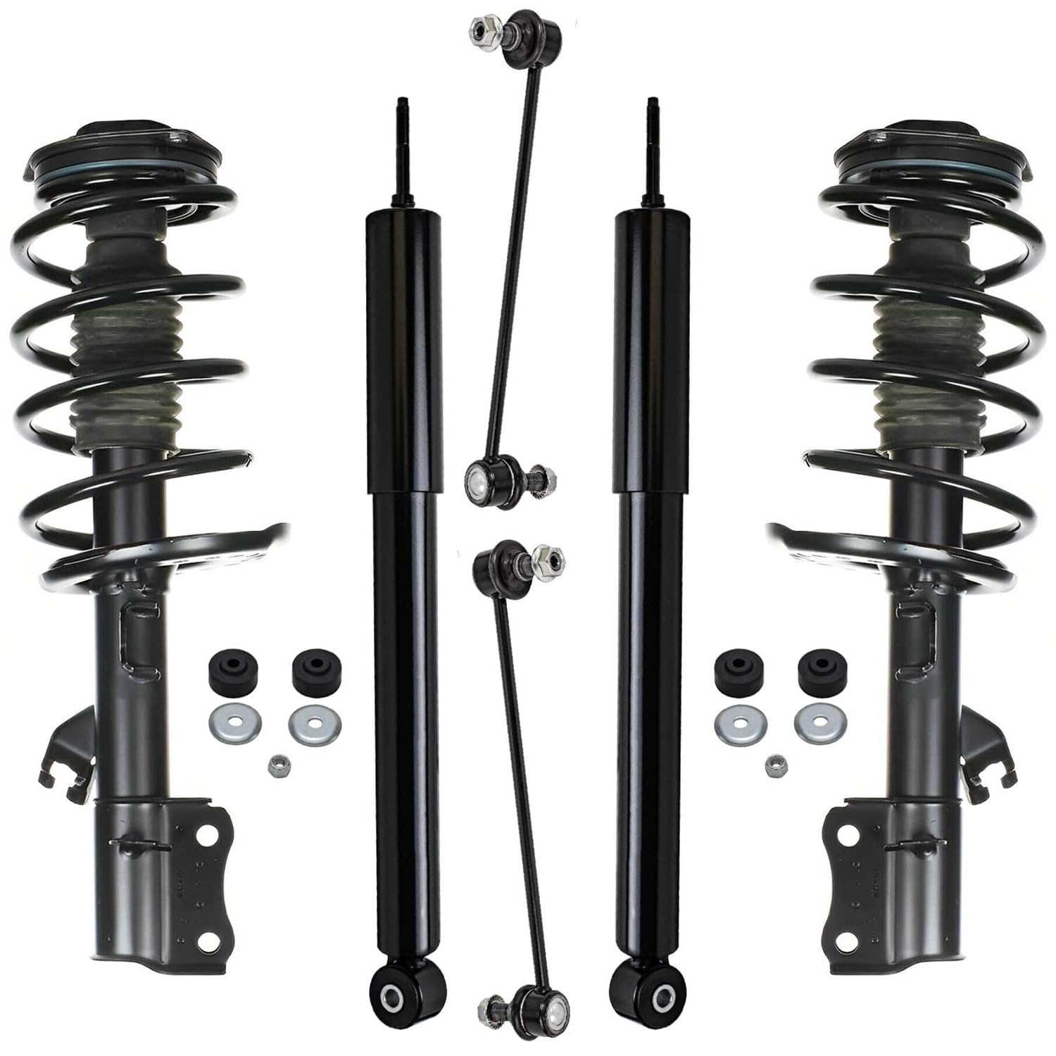 6pc Front Struts Rear Shocks Sway Bar Links Suspension Kit