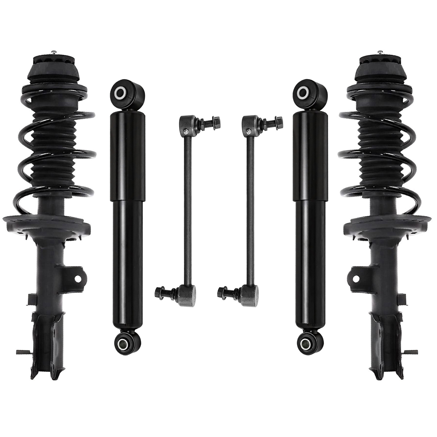 6pc Front Struts Rear Shocks Sway Bar Links Suspension Kit