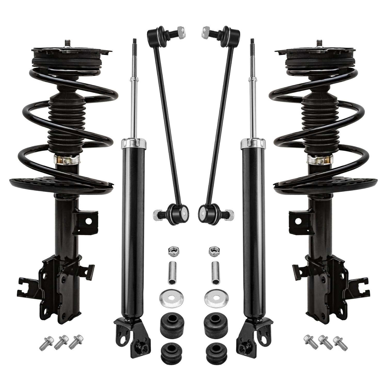 6pc Front Struts Rear Shocks Sway Bar Links Suspension Kit