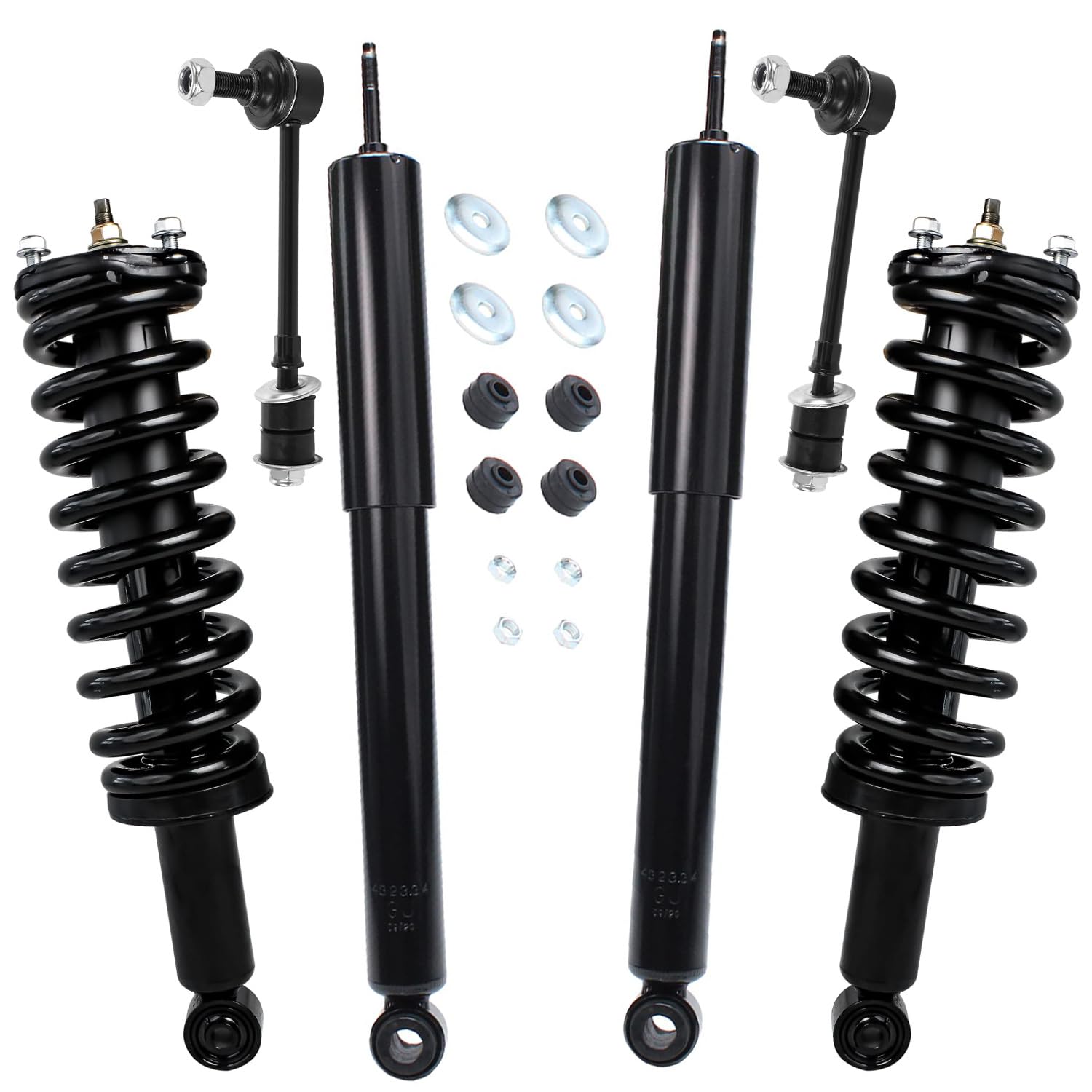 6pc Front Struts Rear Shocks Sway Bar Links Suspension Kit