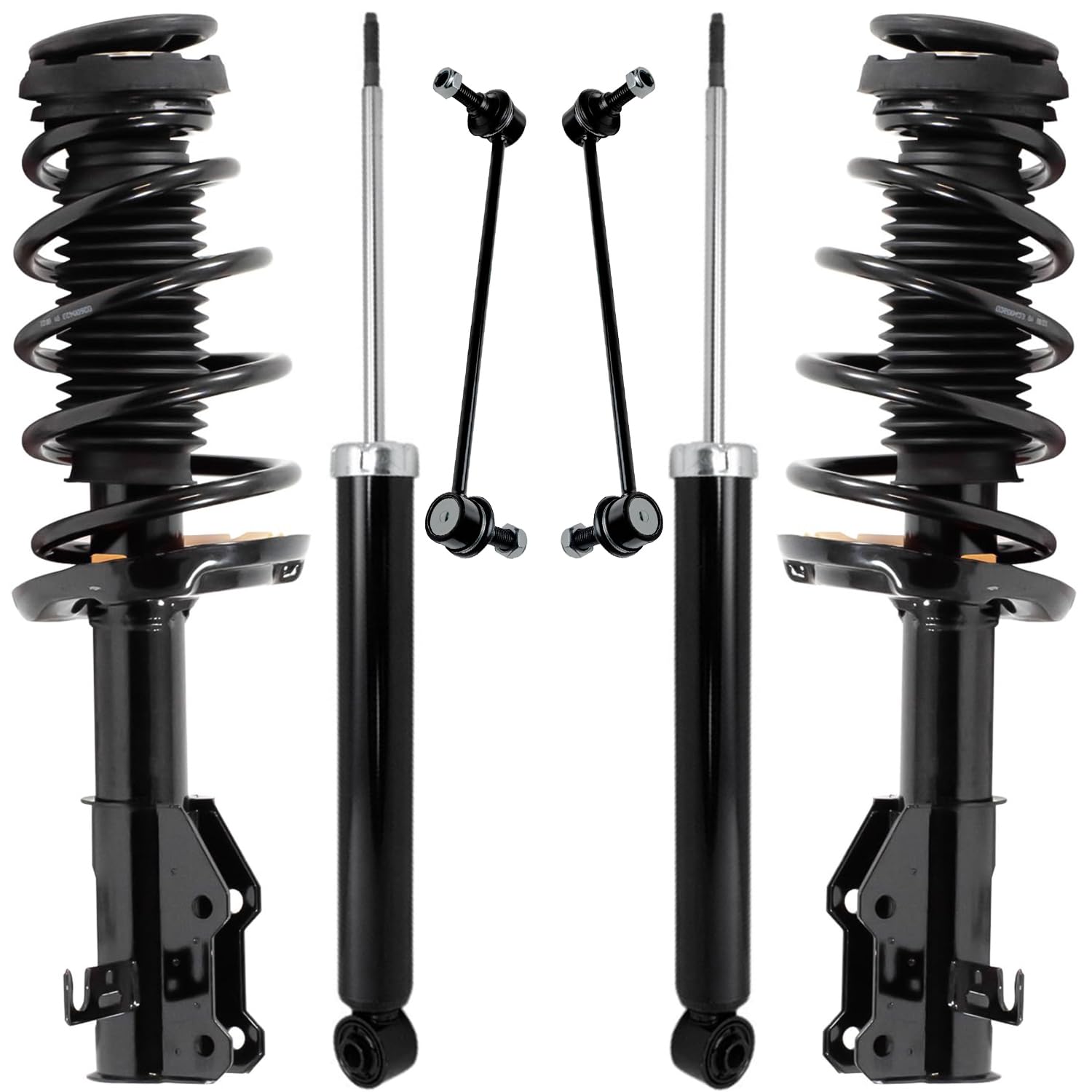 6pc Front Struts Rear Shocks Sway Bar Links Suspension Kit