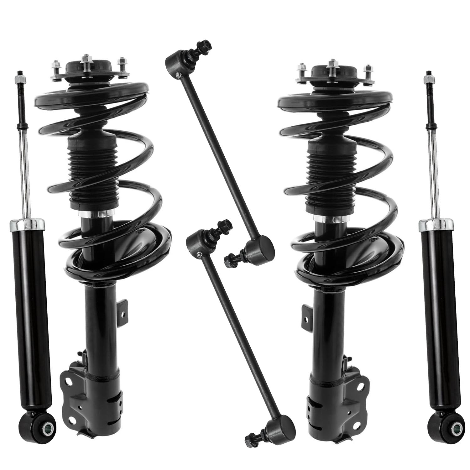 6pc Front Struts Rear Shocks Sway Bar Links Suspension Kit
