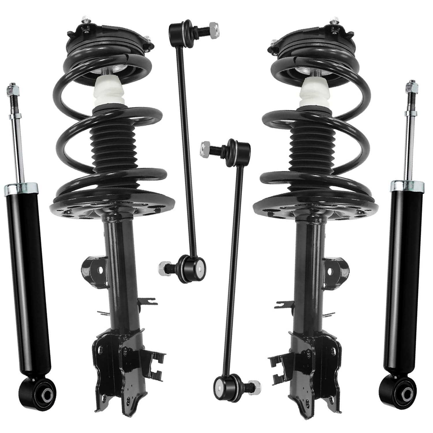 6pc Front Struts Rear Shocks Sway Bar Links Suspension Kit