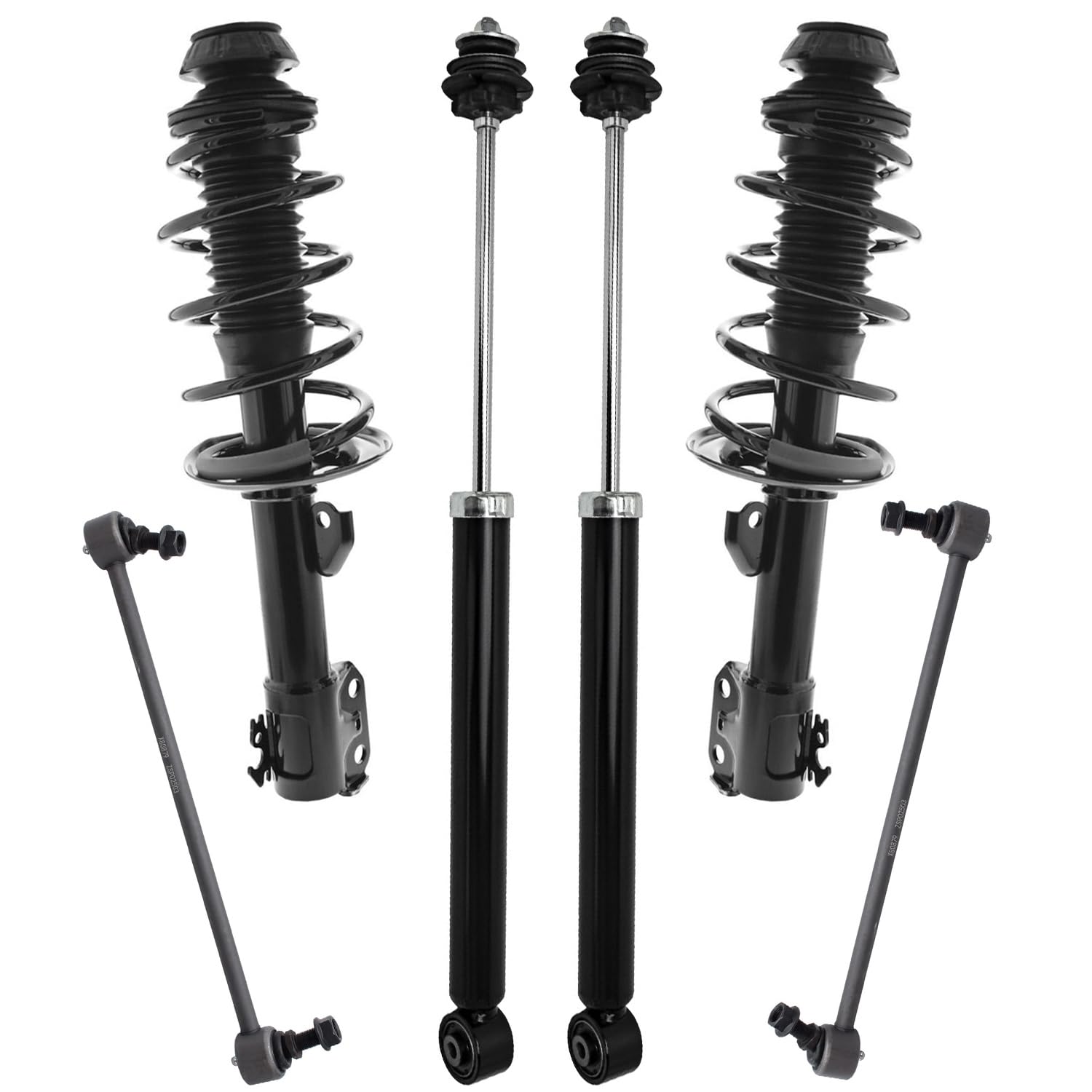 6pc Front Struts Rear Shocks Sway Bar Links Suspension Kit