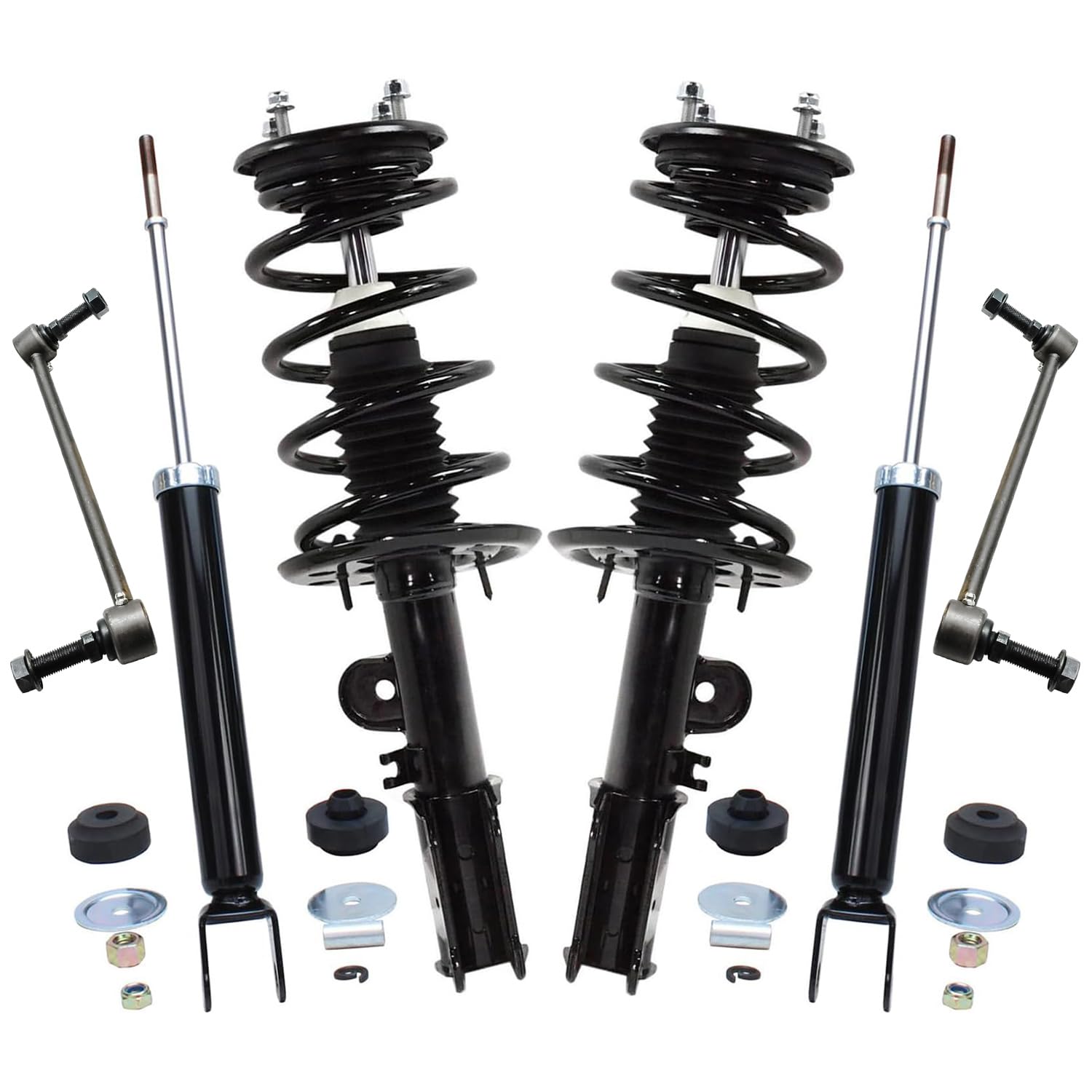 6pc Front Struts Rear Shocks Sway Bar Links Suspension Kit