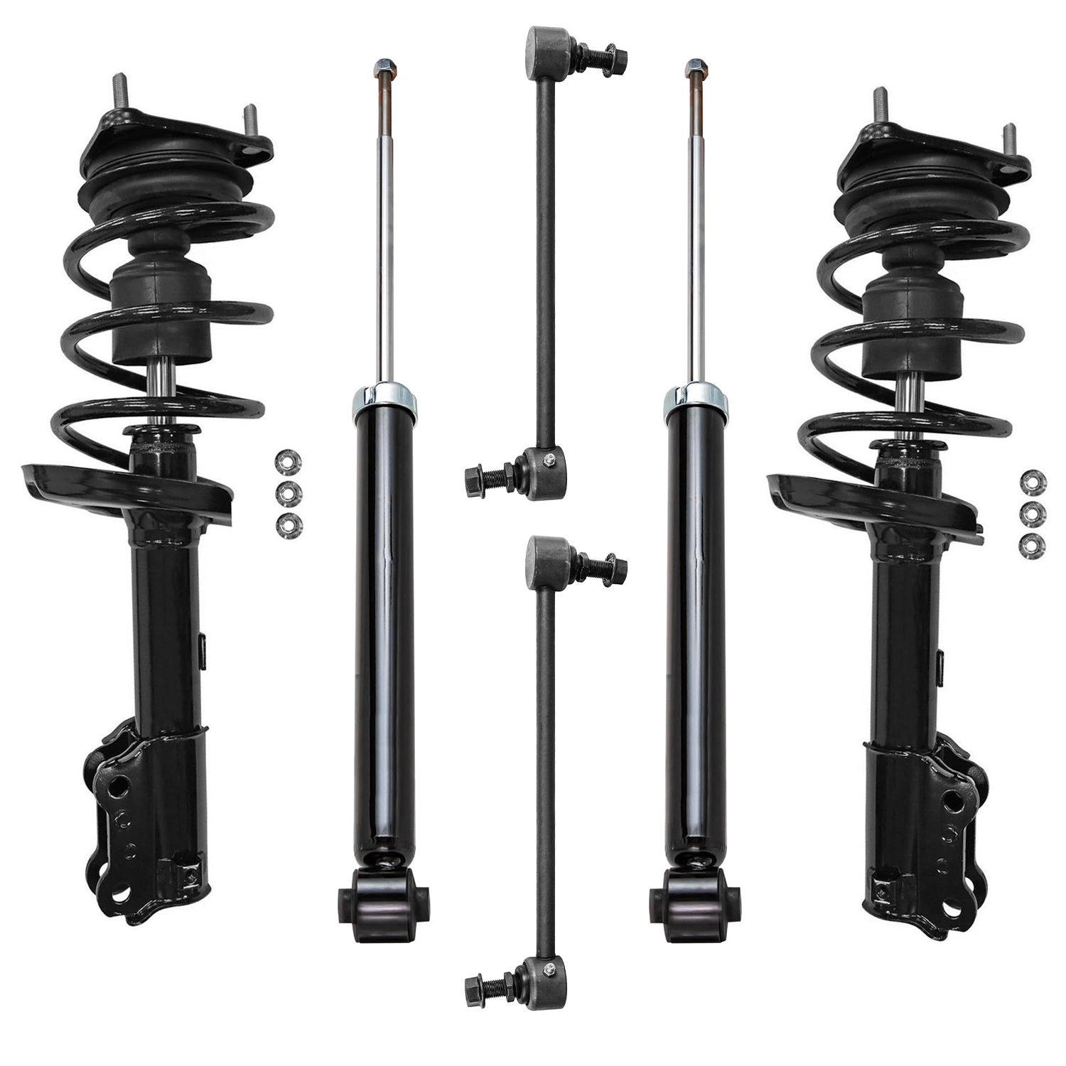 6pc Front Struts Rear Shocks Sway Bar Links Suspension Kit