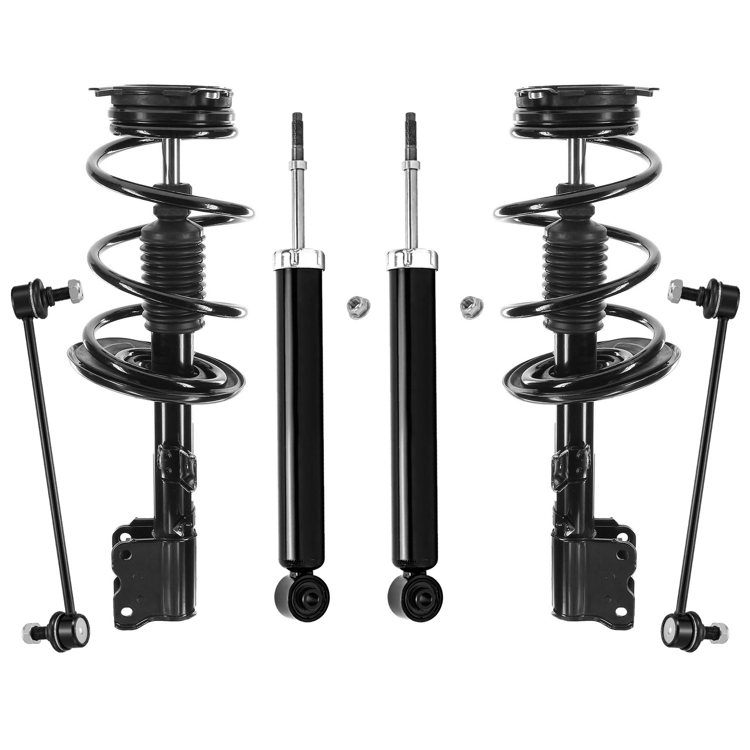 6pc Front Struts Rear Shocks Sway Bar Links Suspension Kit