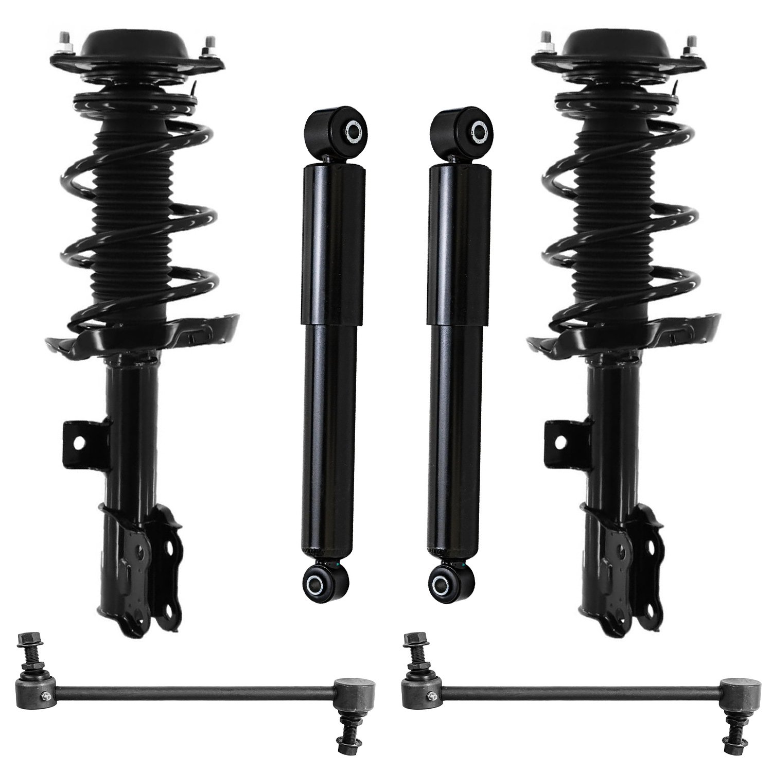 6pc Front Struts Rear Shocks Sway Bar Links Suspension Kit