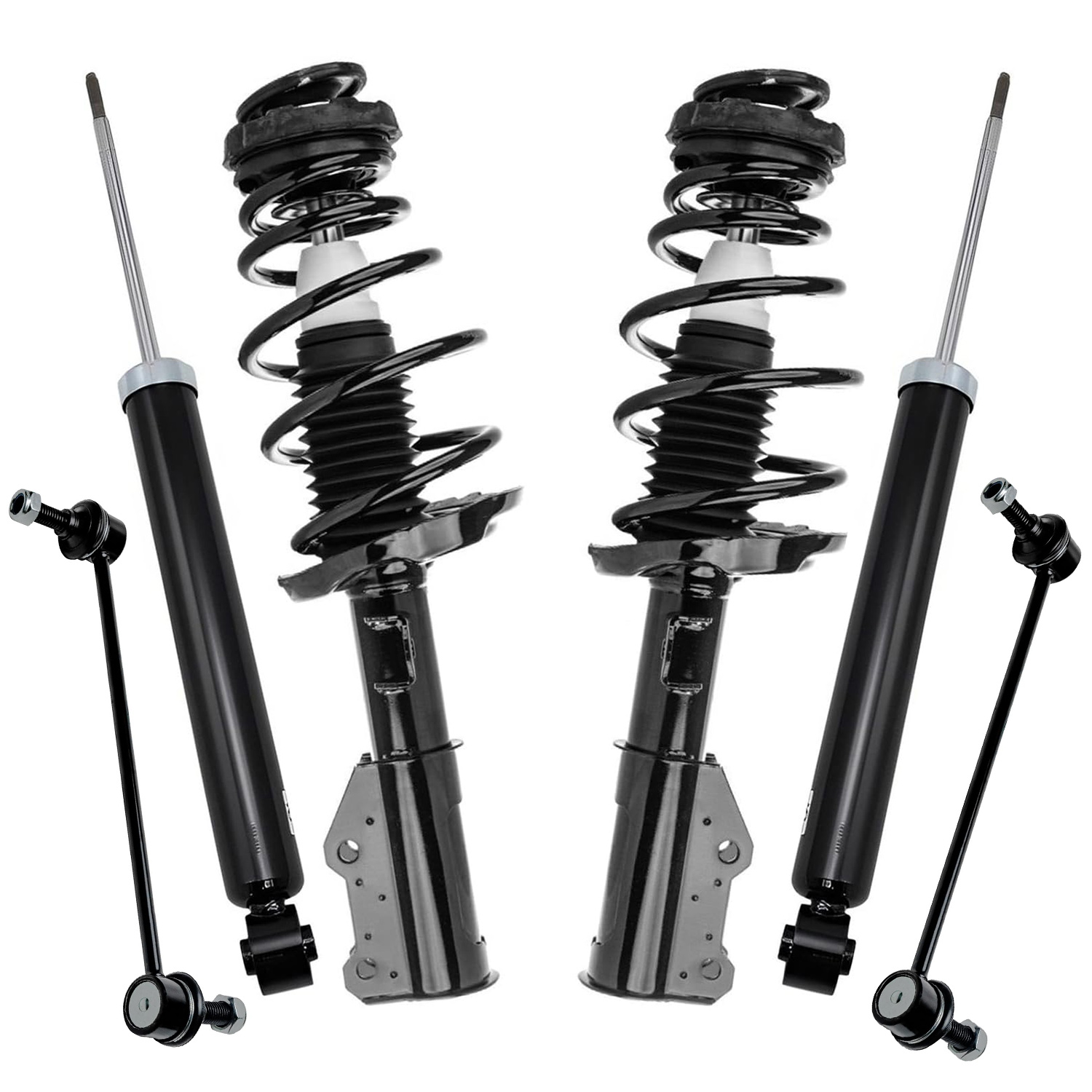 6pc Front Struts Rear Shocks Sway Bar Links Suspension Kit
