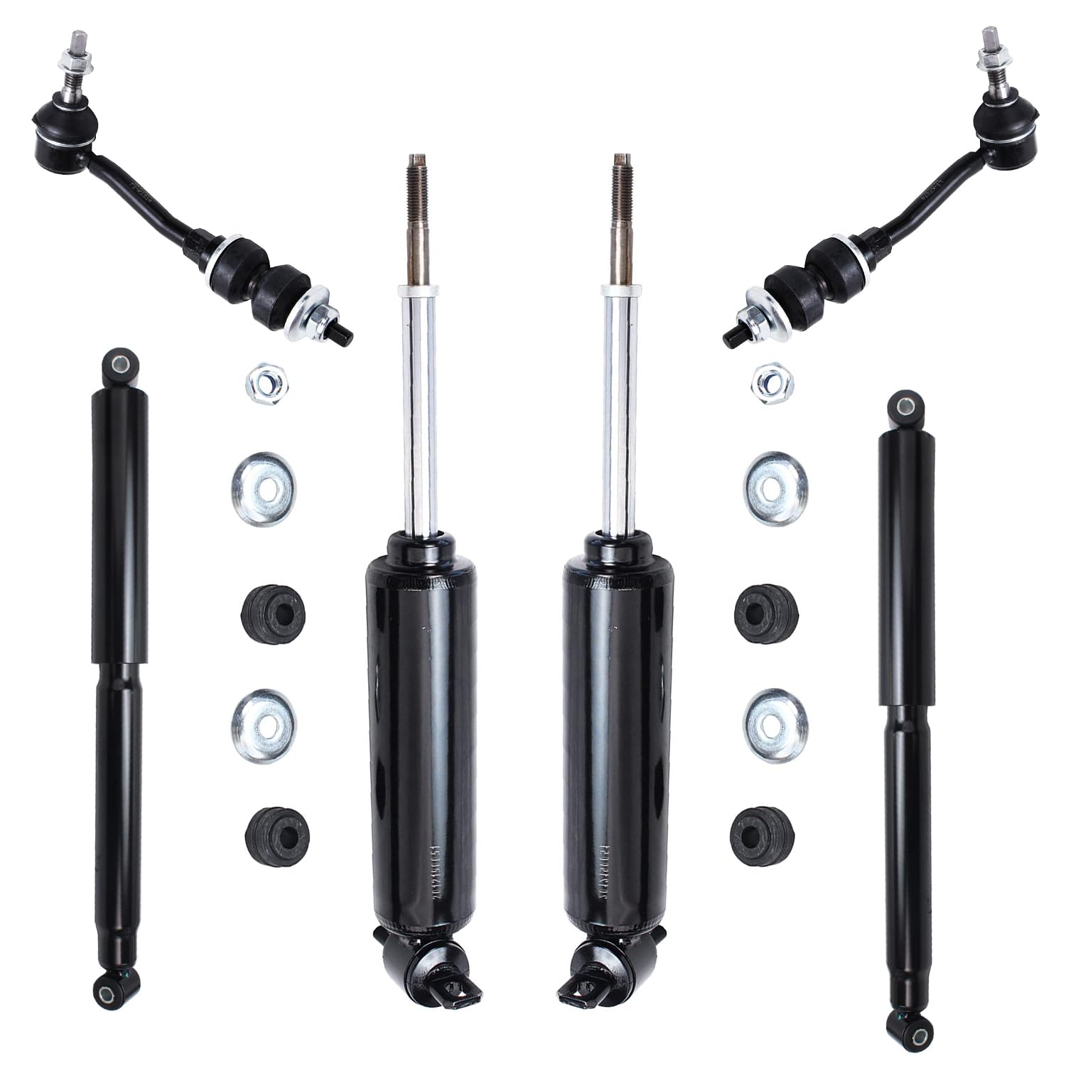 6pc Front & Rear Shocks Sway Bar Links Suspension Kit