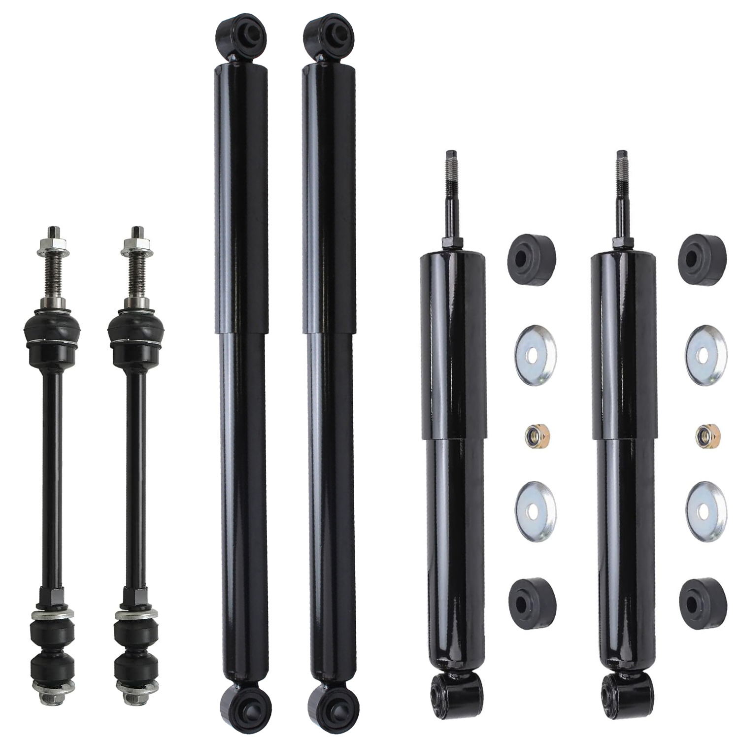6pc Front & Rear Shocks Sway Bar Links Suspension Kit