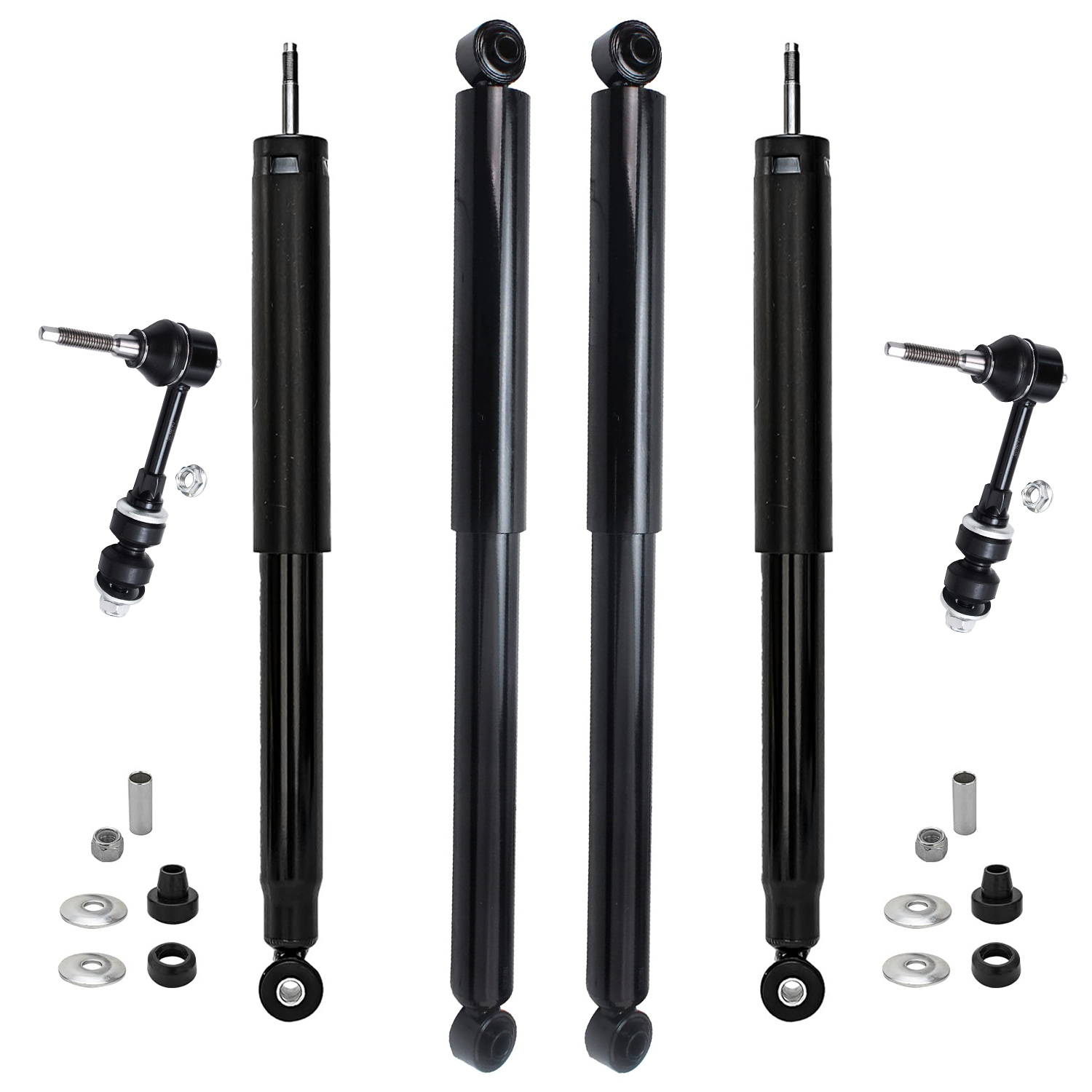 6pc Front & Rear Shocks Sway Bar Links Suspension Kit